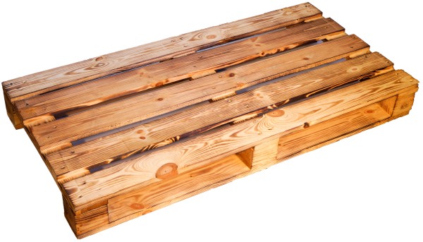 Geflammte Holzpalette 120x60x12,5cm