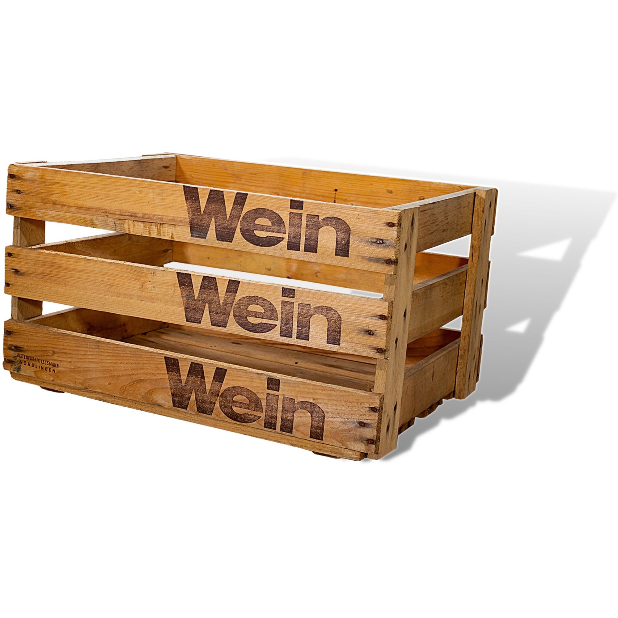 Badische Weinkiste &quot;Wein Wein Wein&quot; 50x35x28 cm