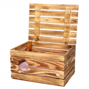 große-katzenhöhle-in-geflammtem-holz-mit-kissen-60x45x35cm