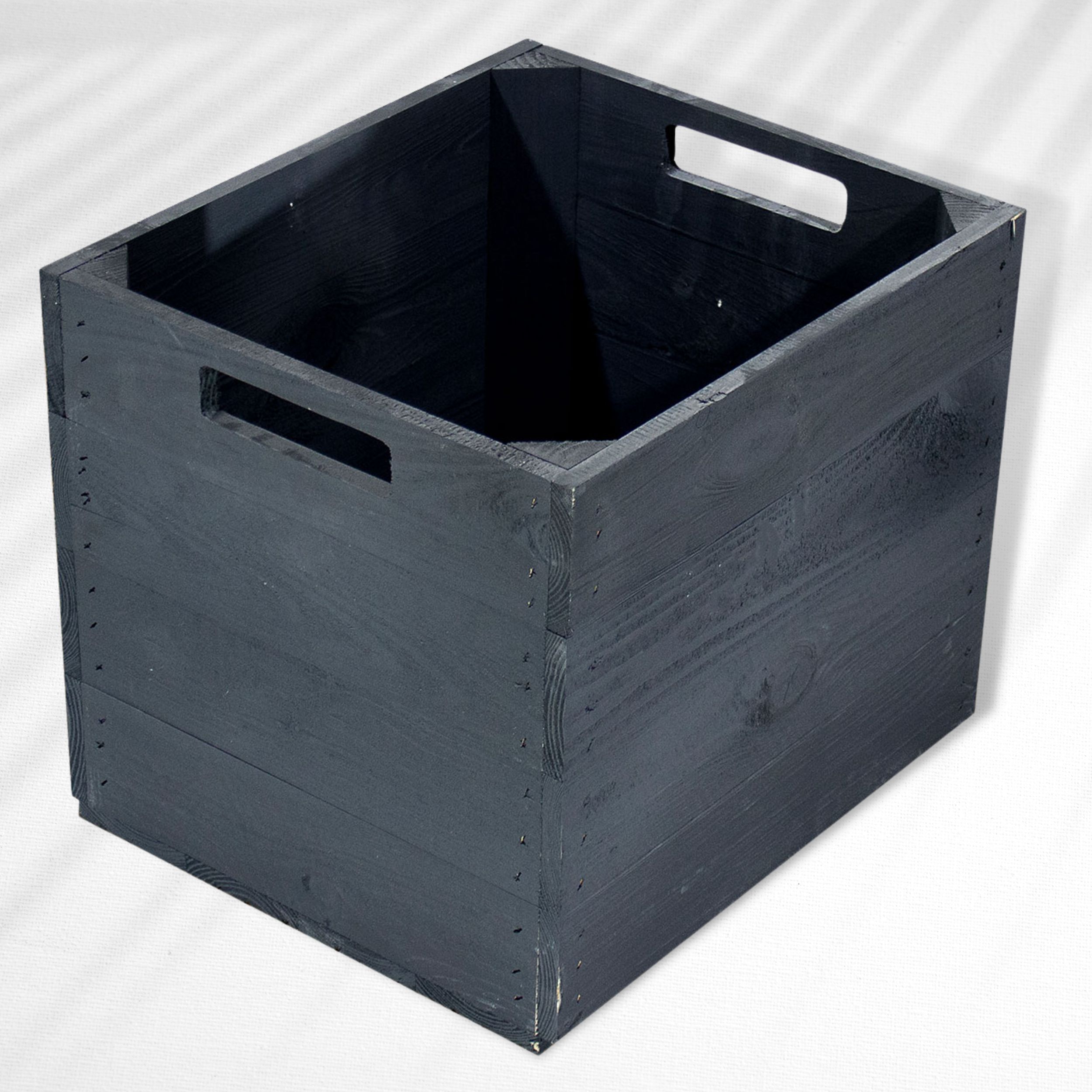 Schwarze Holzkiste für Kallax Regale  33x37,5x32,5cm