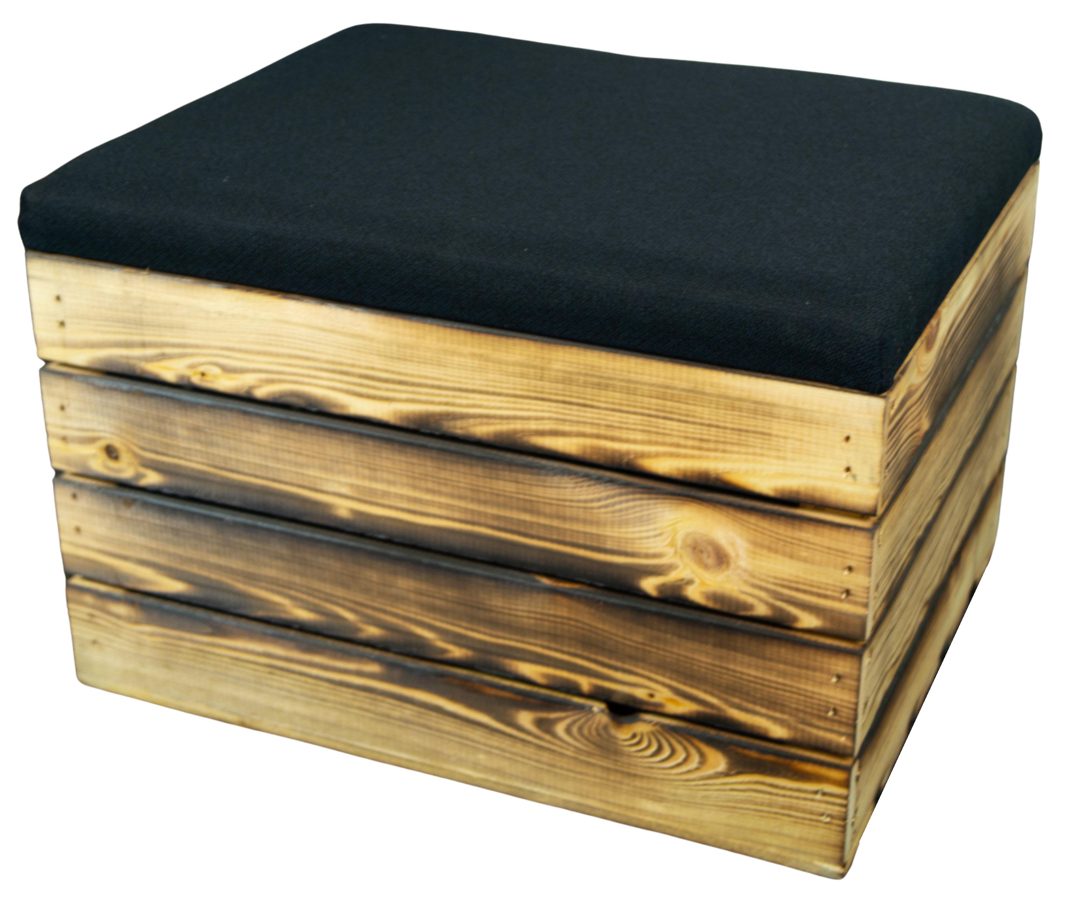 Polsteraufsatz für unsere Holzkiste "Johanna" in schwarz 50x40cm Polsteraufsatz für unsere Holzkiste "Johanna" in schwarz 50x40cm