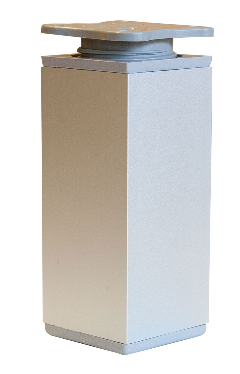 Tischbein eckig / silber (10-11,5cm)