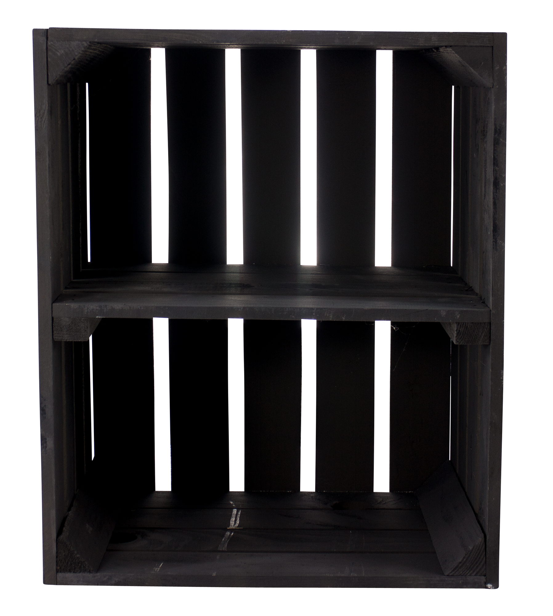 Schwarze Regalkiste "Quer" 50x40x30cm