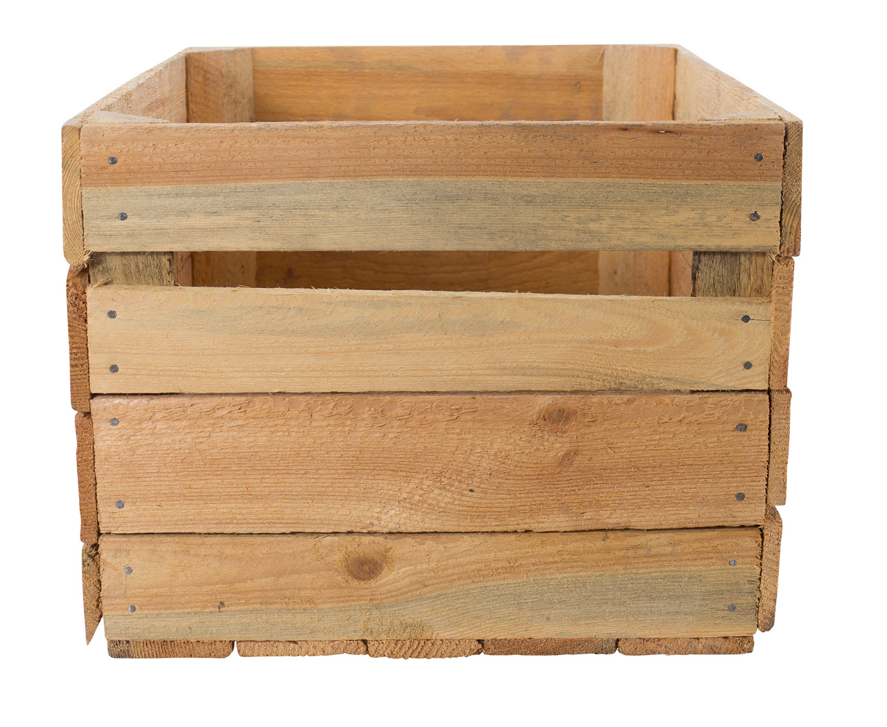 Gebrauchte stabile helle Obstkiste ohne Aufdruck 50x40x30cm Alte stabile helle Kiste mit maritimen Aufdruck "ANKER" 50x40x30cm