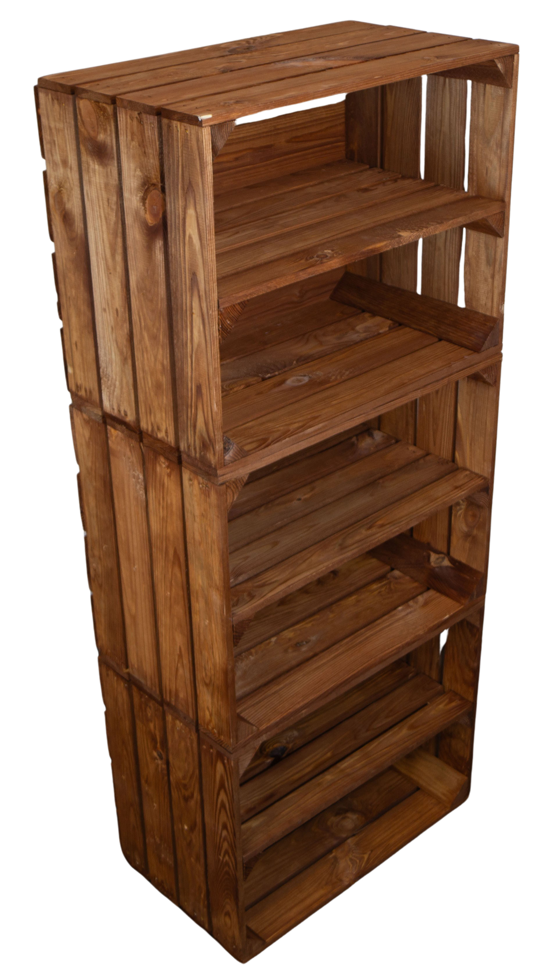 Obstkiste Ocker als Schuh- und Bücherregal 50x40x30cm