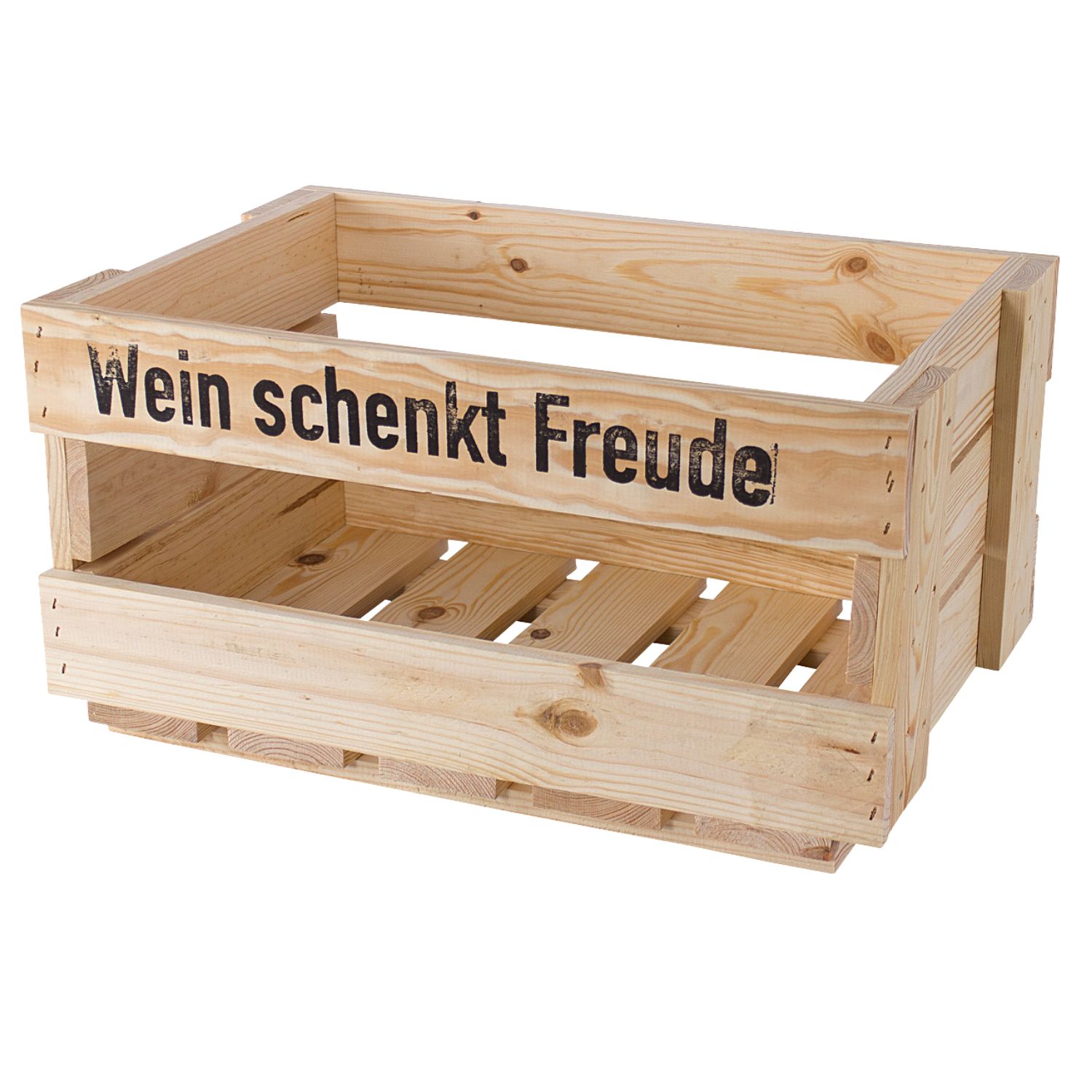 Neue Weinkiste - Wein schenkt Freude 46x30,5x24cm