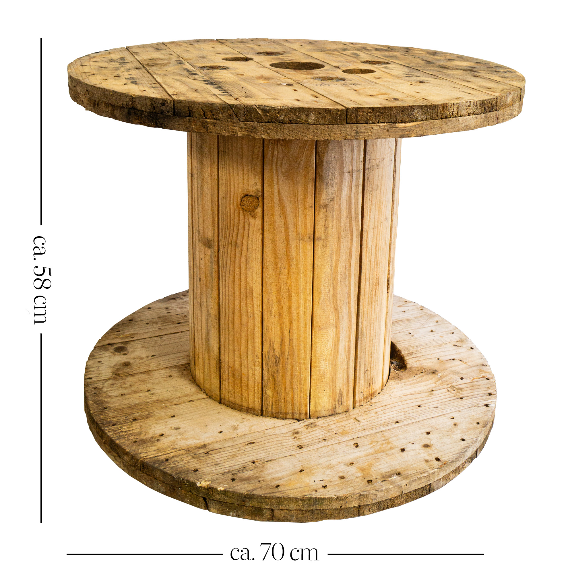 Kabeltrommel als Gartentisch 80cm x Höhe ca 58cm