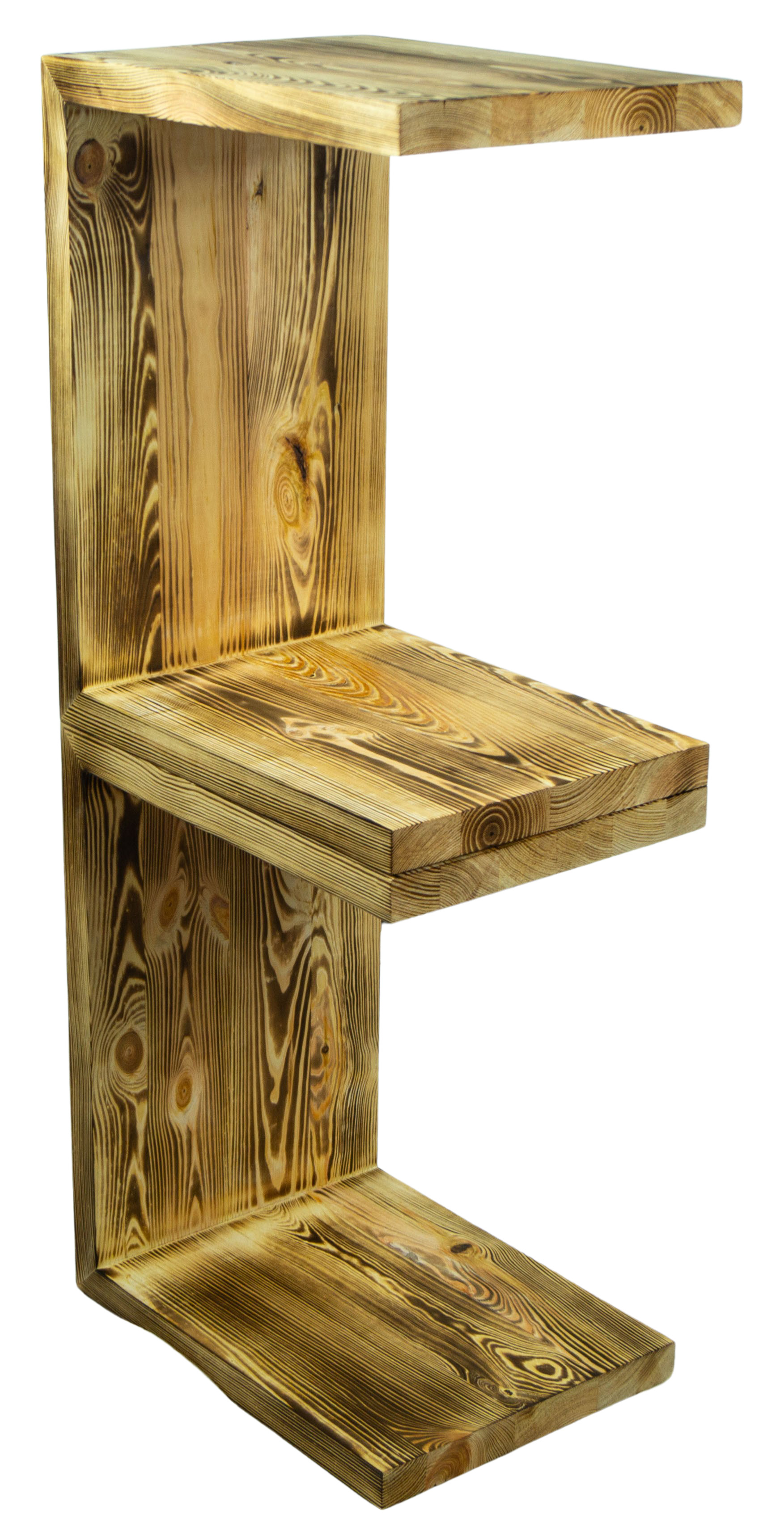 Beistelltisch 50x40x40cm in geflammt Beistelltisch 50x40x40cm Sitzhocker in geflammt