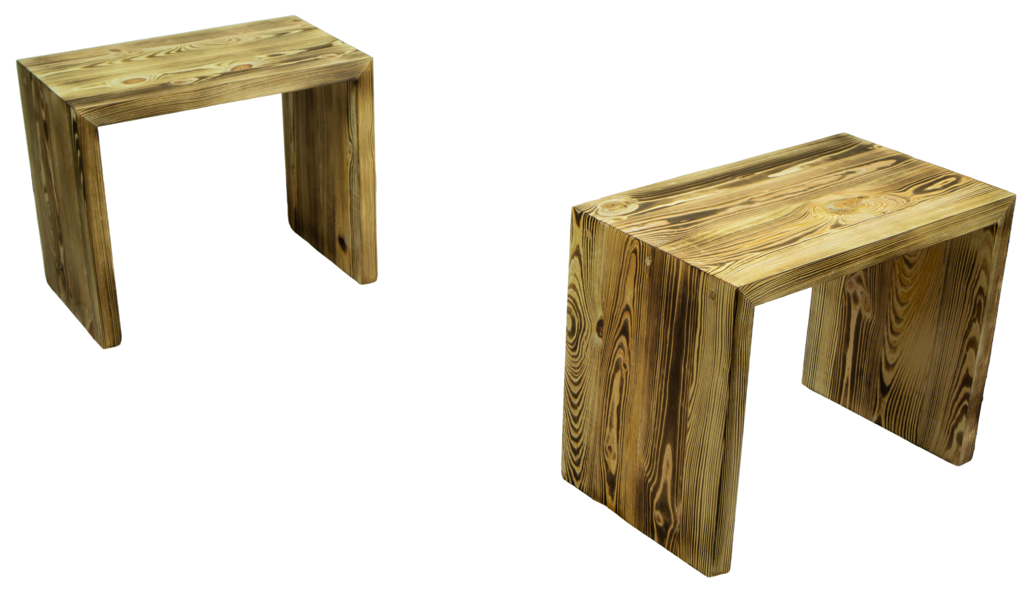 Beistelltisch 50x40x40cm Sitzhocker in geflammt Beistelltisch 50x40x40cm Sitzhocker in geflammt