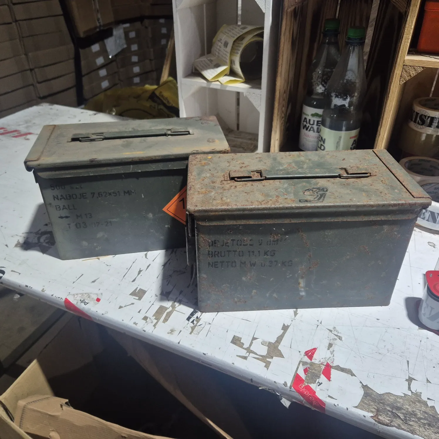 2er Set Munitionskiste Metall 4API B-WARE Aufbewahrungskiste Militärkiste Munitionsbox 2er Set Munitionskiste Metall 4API B-WARE Aufbewahrungskiste Militärkiste Munitionsbox