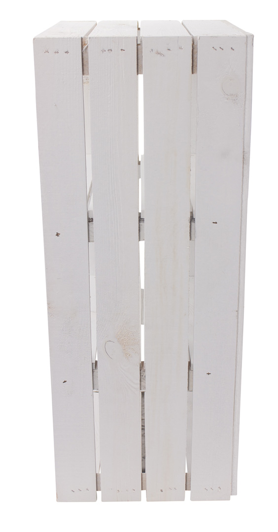 Weiße schmale Regalkiste 68x40x31cm