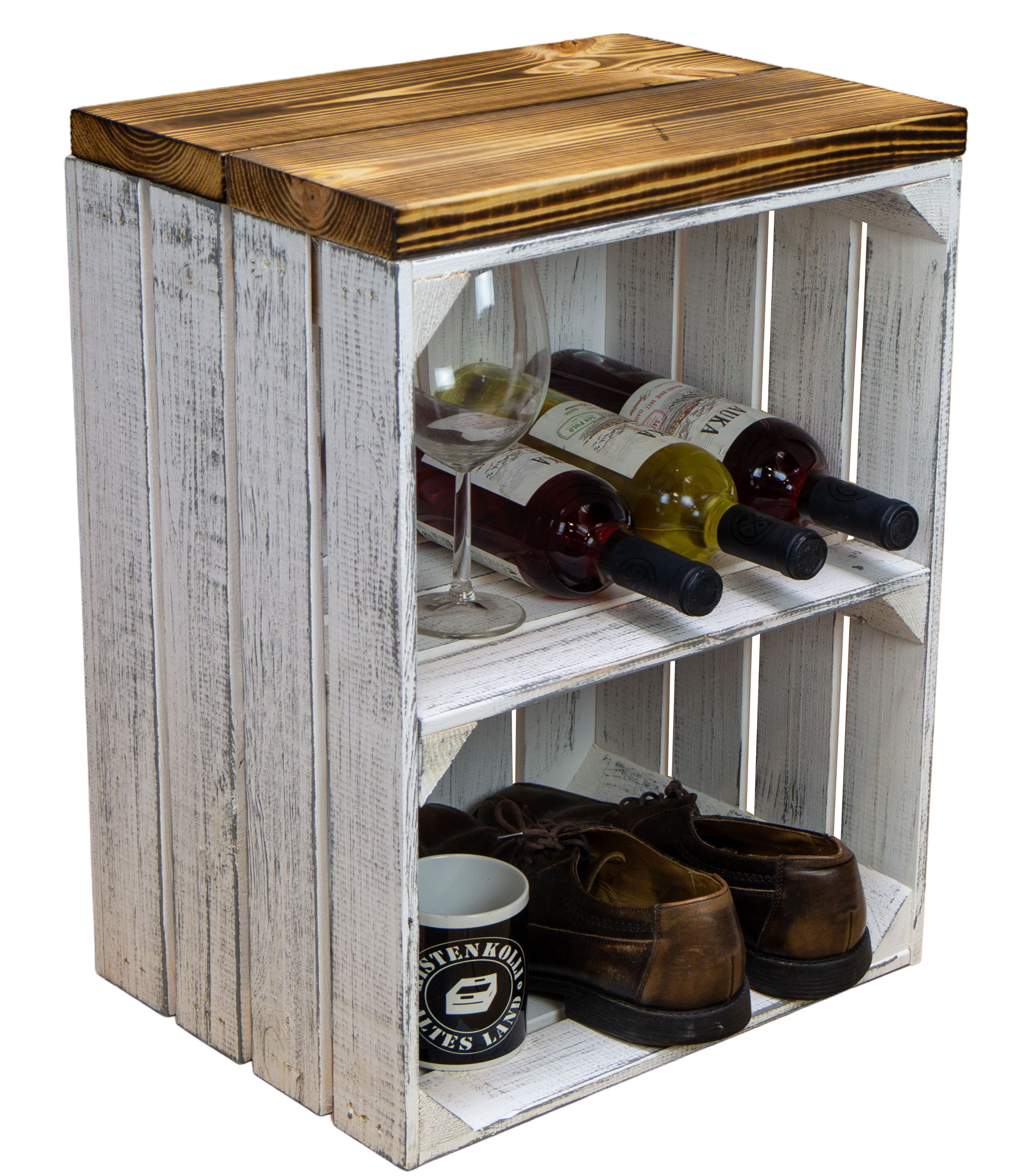 Hocker Anne shabby weiss Quer - Holzplanken flam. Hocker Anne shabby weiss Quer - Holzplanken flam.