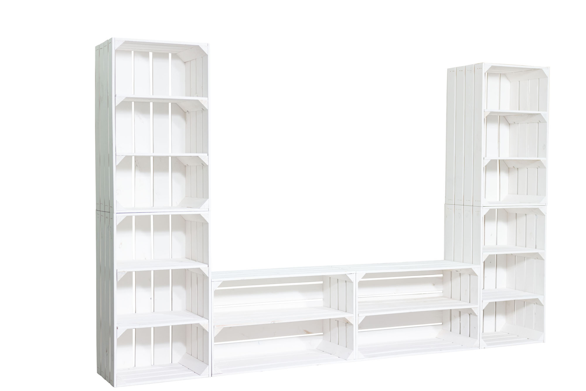 TV-Board "Steven" mit hohen Regalkisten TV-Board "Steven" mit hohen Regalkisten