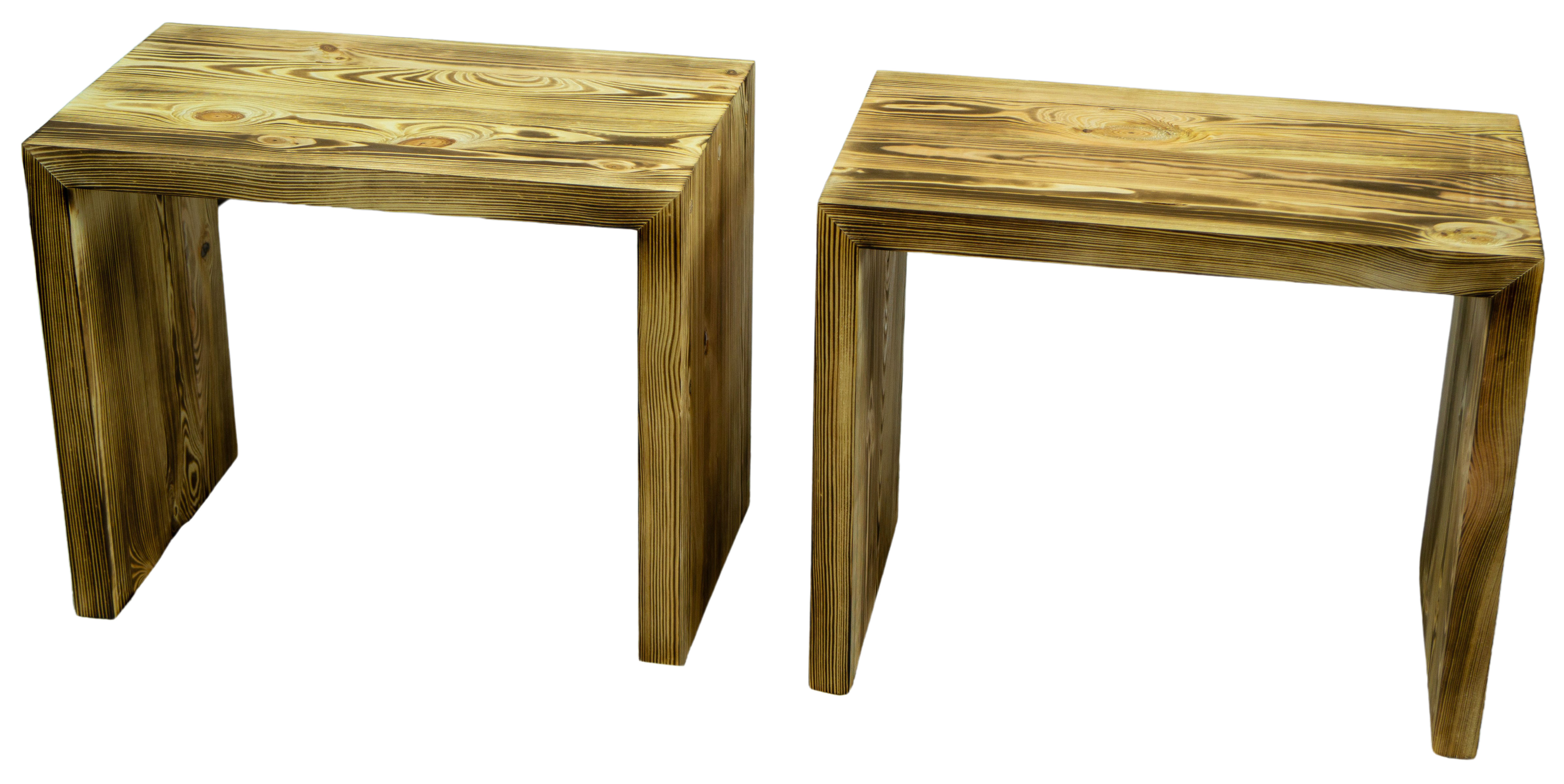 Beistelltisch 50x40x40cm in geflammt Beistelltisch 50x40x40cm Sitzhocker in geflammt