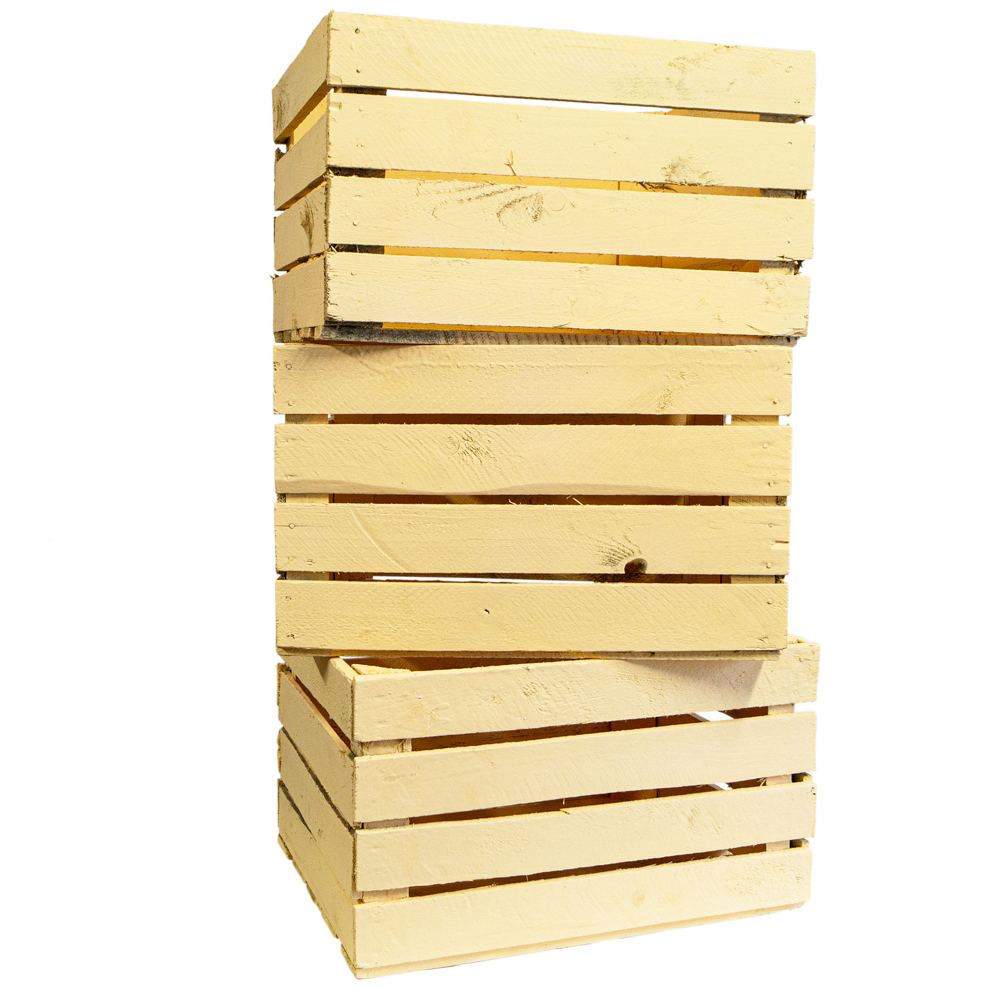 Obstkiste "Johanna" - gebraucht- Pastellgelb