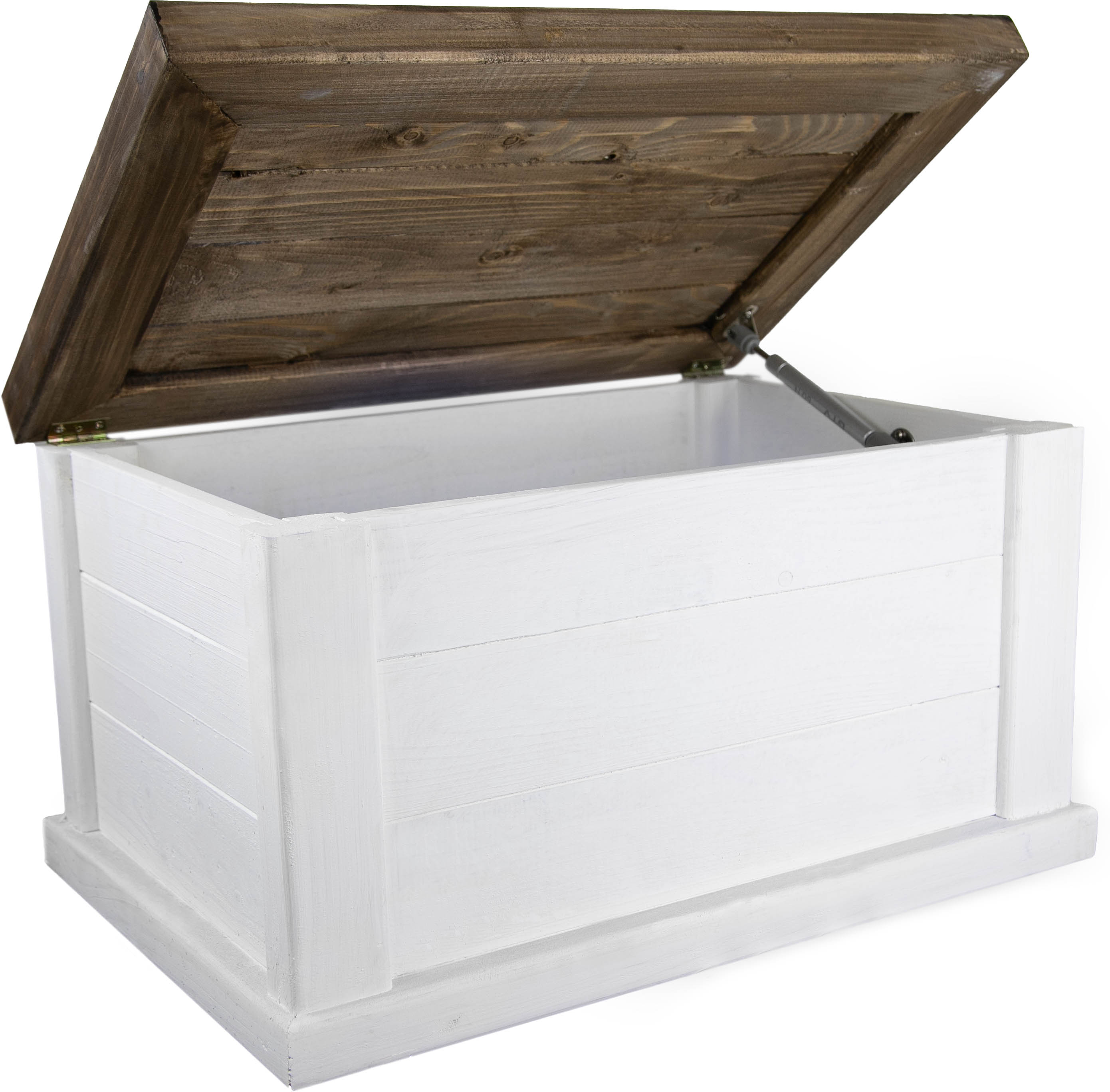 massive Holztruhe UK weiß-braun mit Zylinder 60x40x34cm massive Holztruhe UK weiß-braun mit Zylinder 60x40x34cm