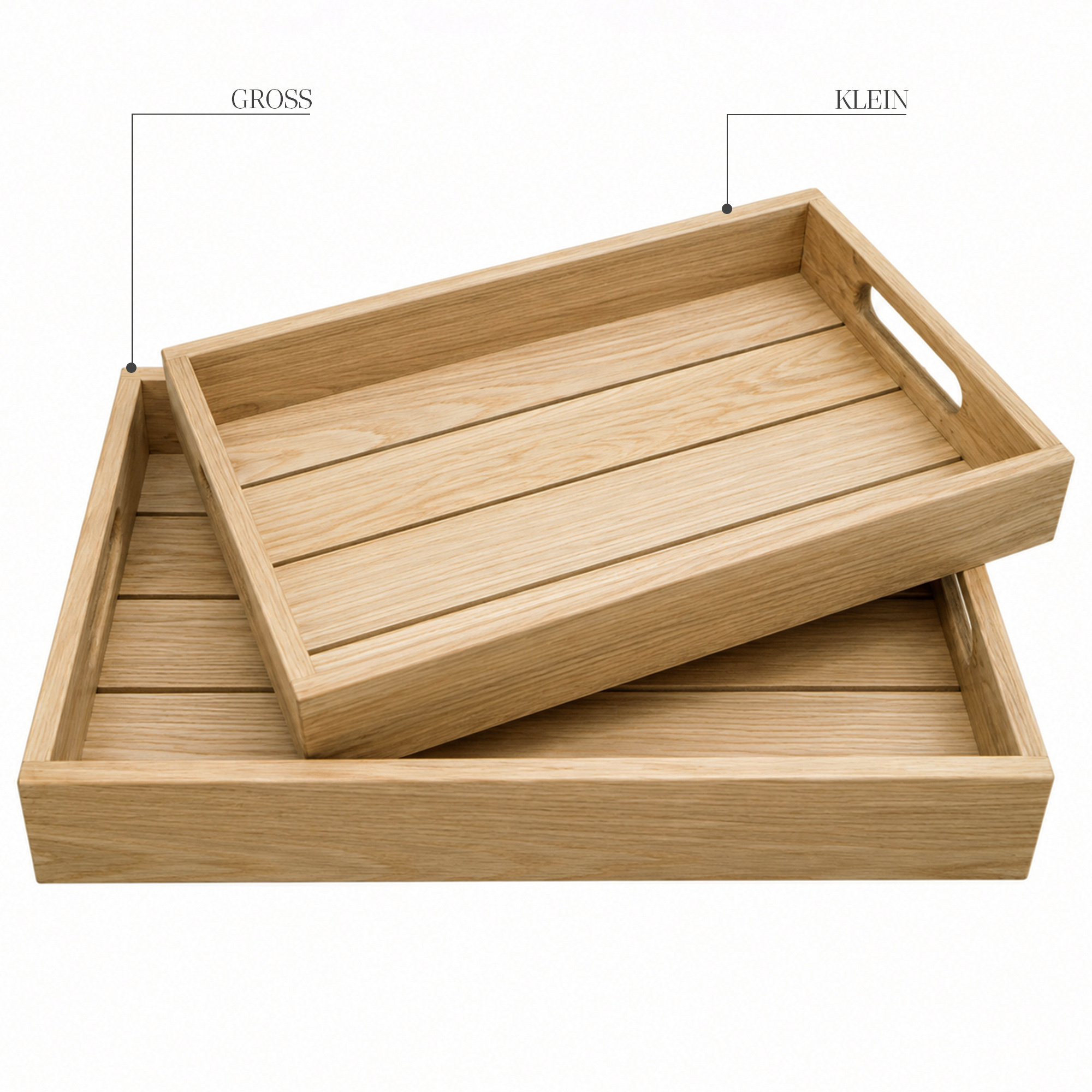 Eichentablett aus Massivholz kaufen | Serviertablett aus Eiche in zwei Größen 50x30x8cm Eichentablett aus Massivholz kaufen | Serviertablett aus Eiche in zwei Größen 50x30x8cm