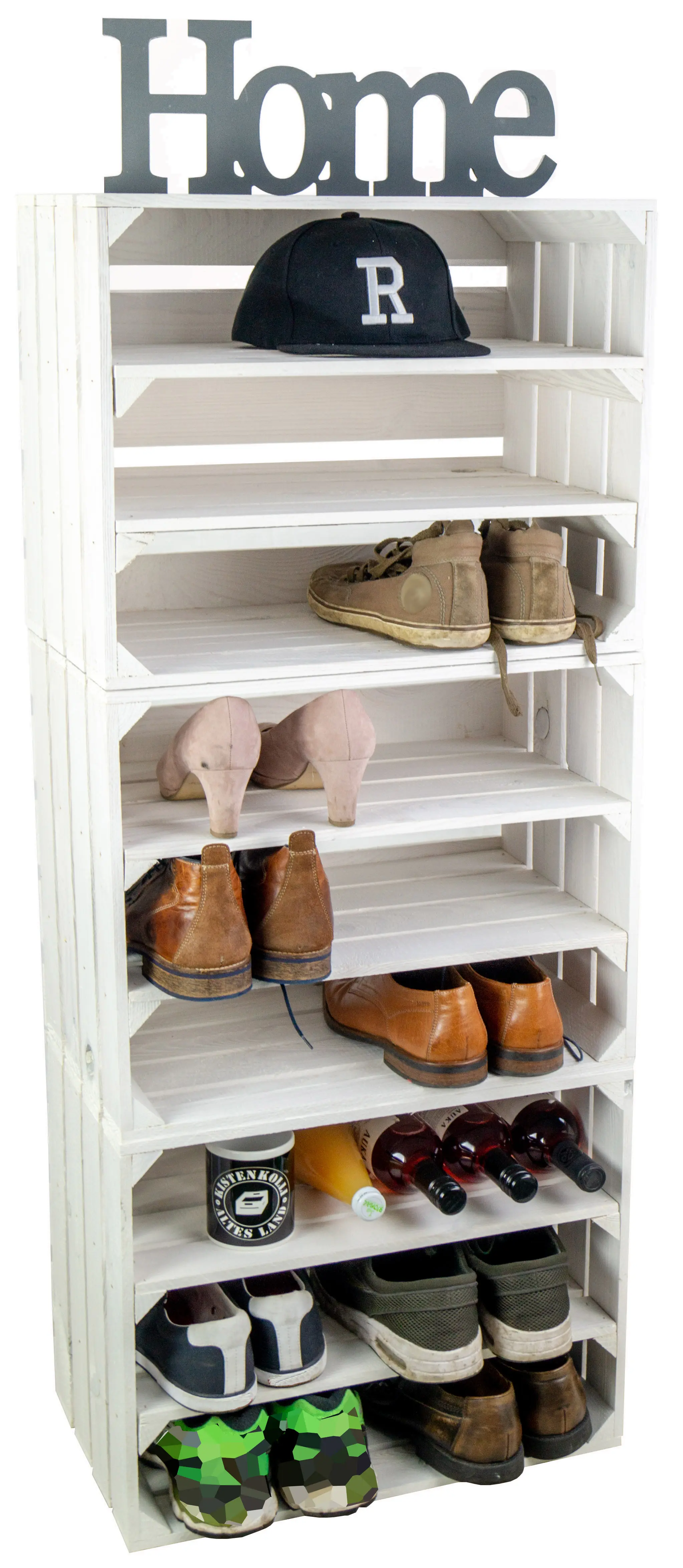 Regalkiste WEIß "Johanna" doppelt LÄNGS Regalkiste WEIß "Johanna" doppelt LÄNGS