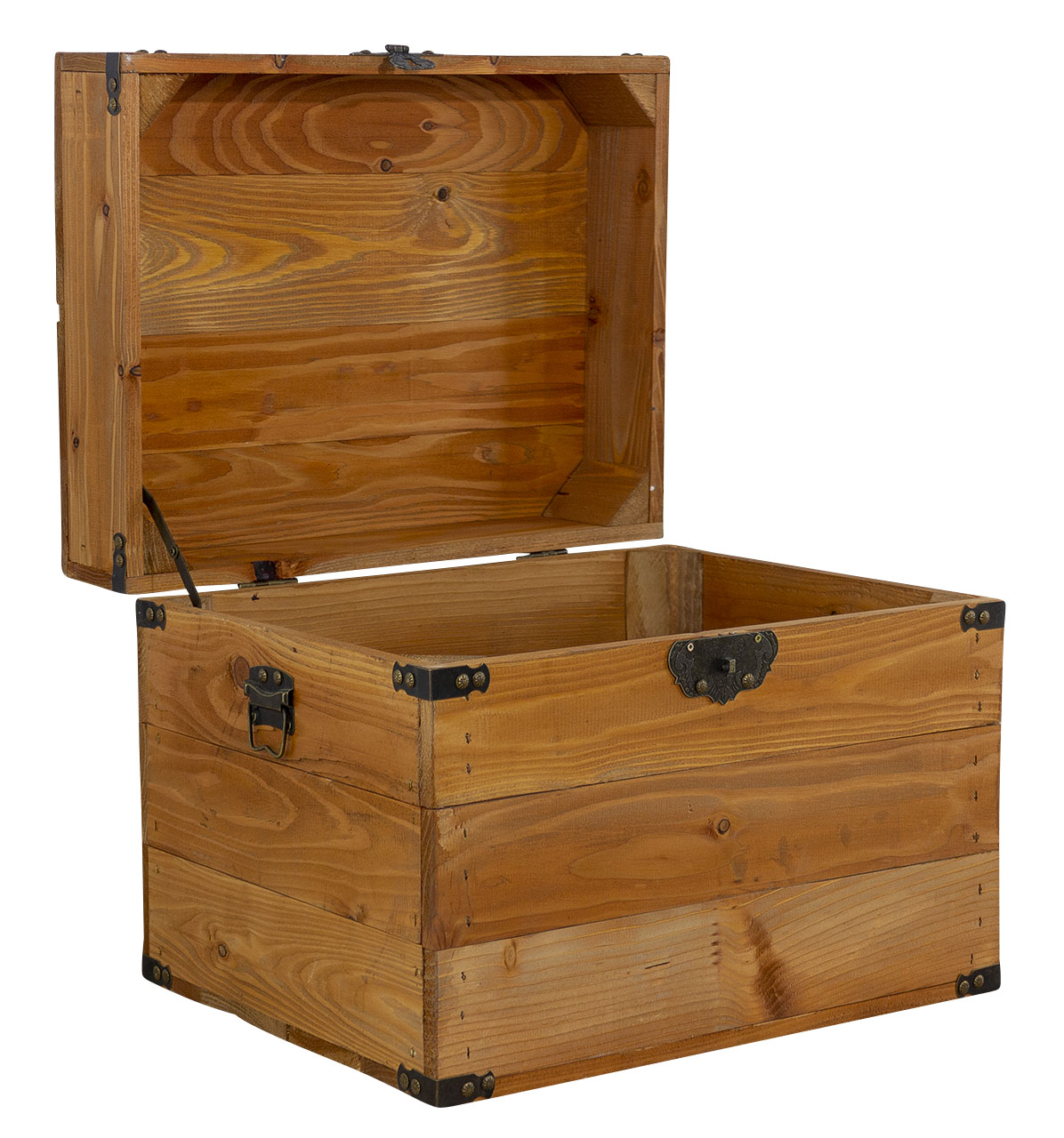 Kleine Holzkiste mit Deckel im schönen Braunton 45x35x35xcm