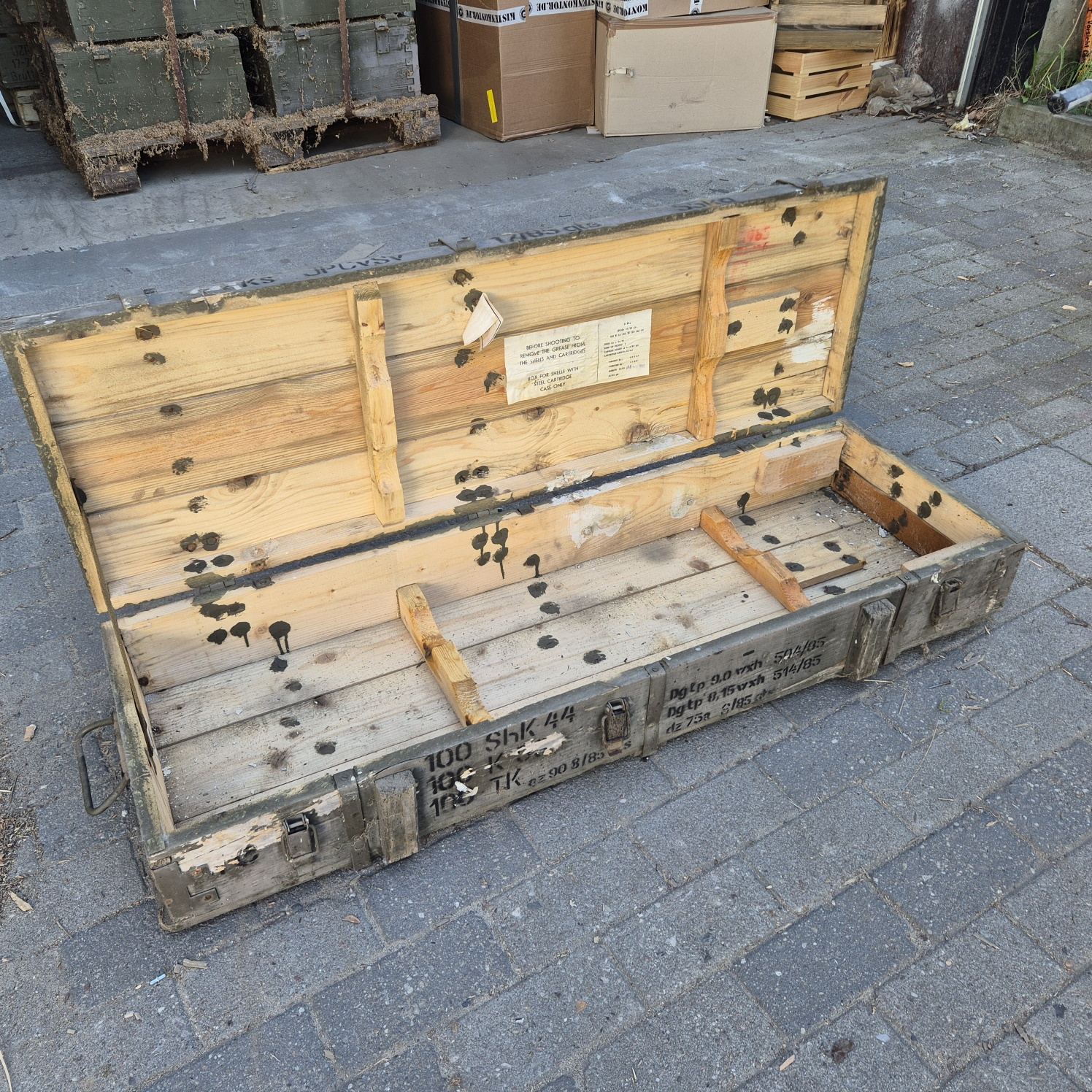 Neue lange Munitionskiste B-WARE 118x38x22cm