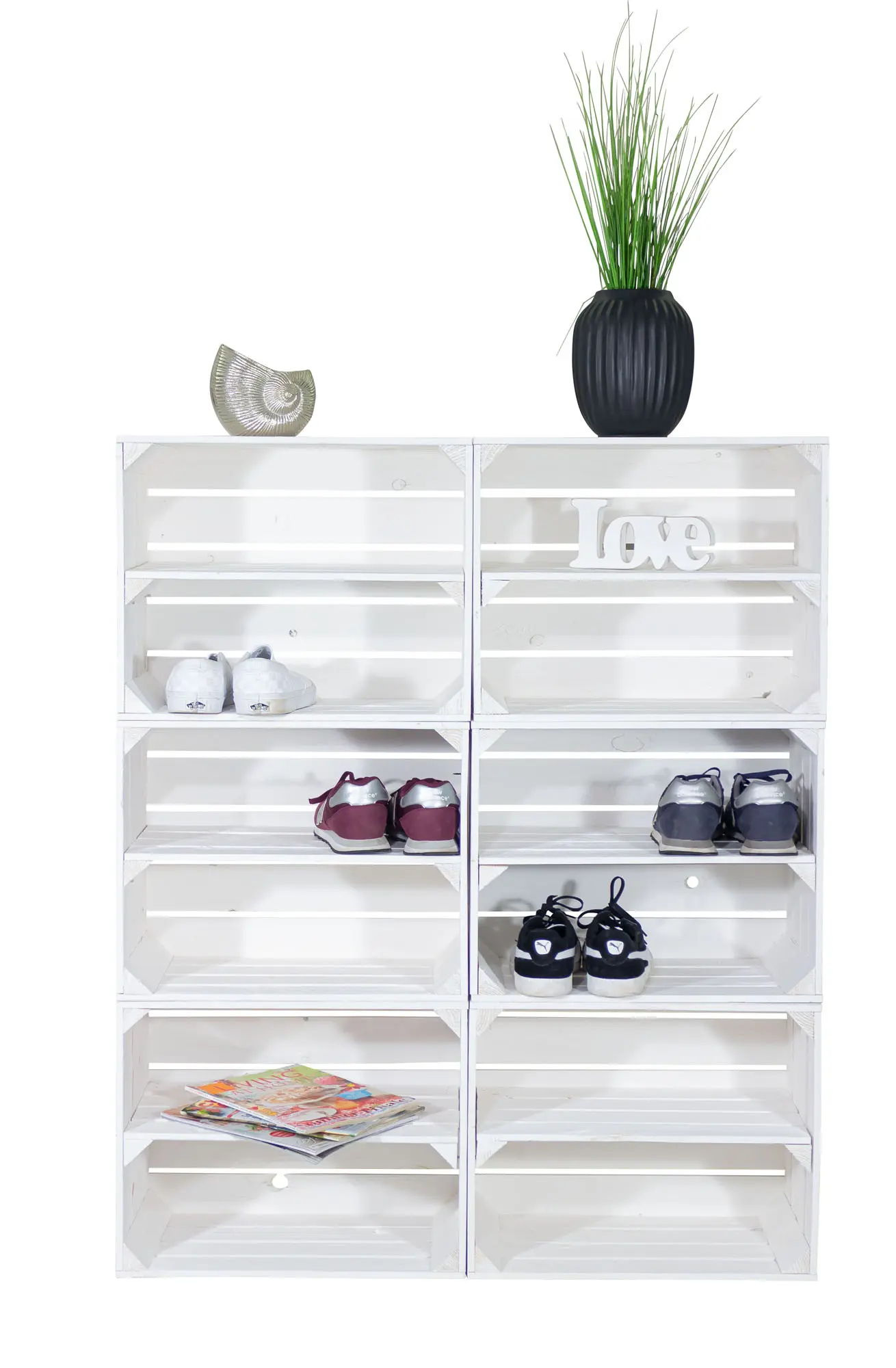 Schuhregal Schrank "Frankfurt" zum Verstauen von Schuhen