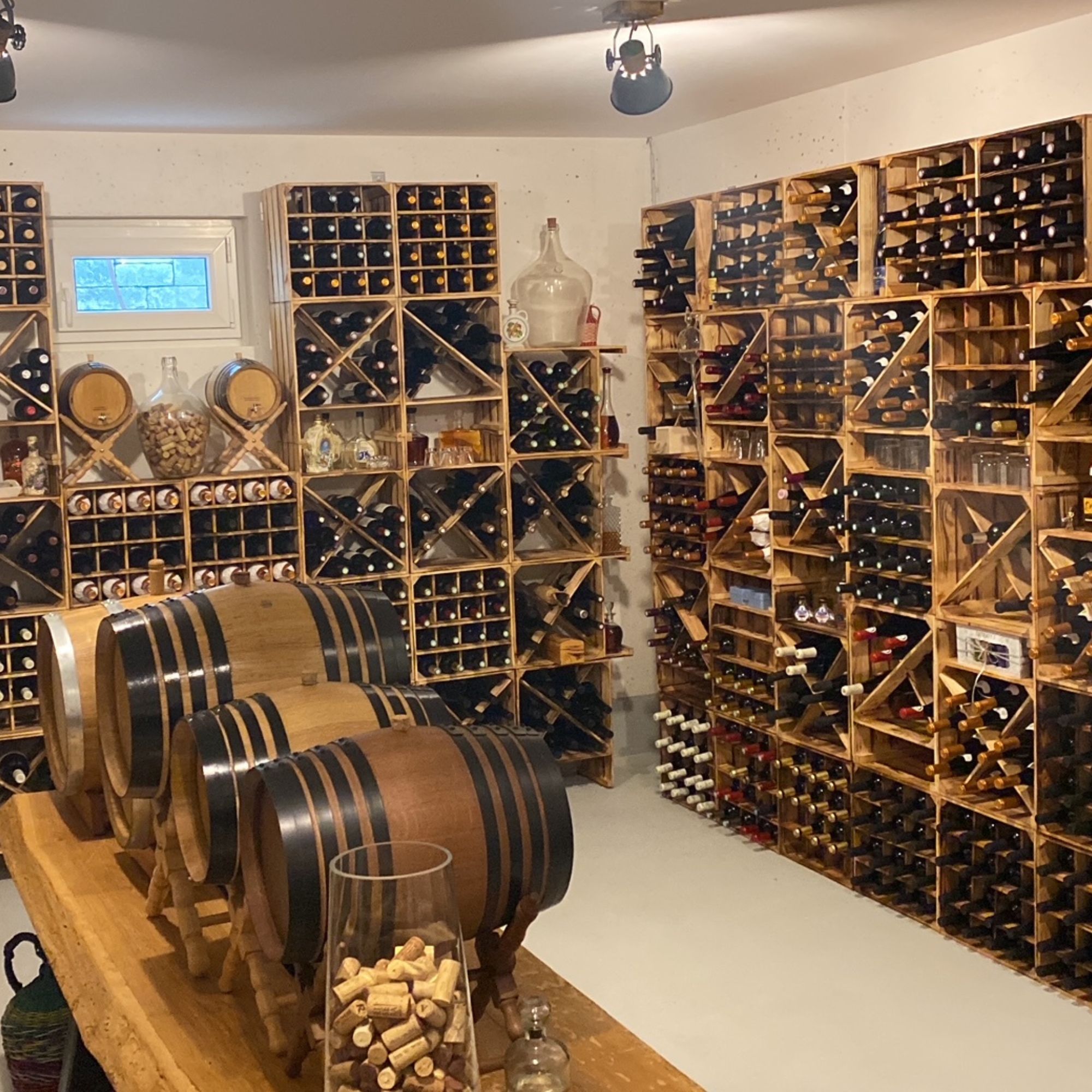 Weinregal "X" geflammt zur Flaschenlagerung 50x40x27cm" Weinregal "X" natur zur Flaschenlagerung weiß 50x40x27cm"