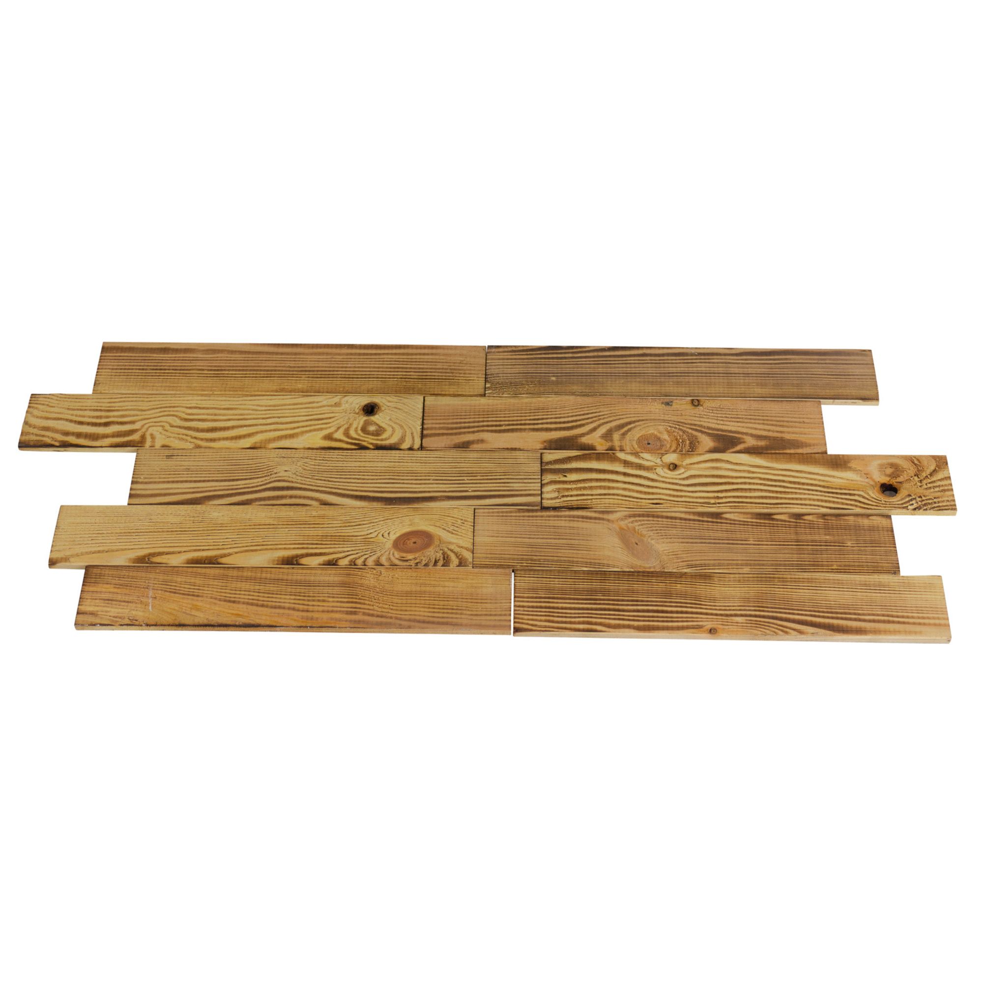 10 neue geflammte Holzbretter Latten 50 x 6,5cm 10 neue geflammte Holzbretter Latten 50 x 6,5cm