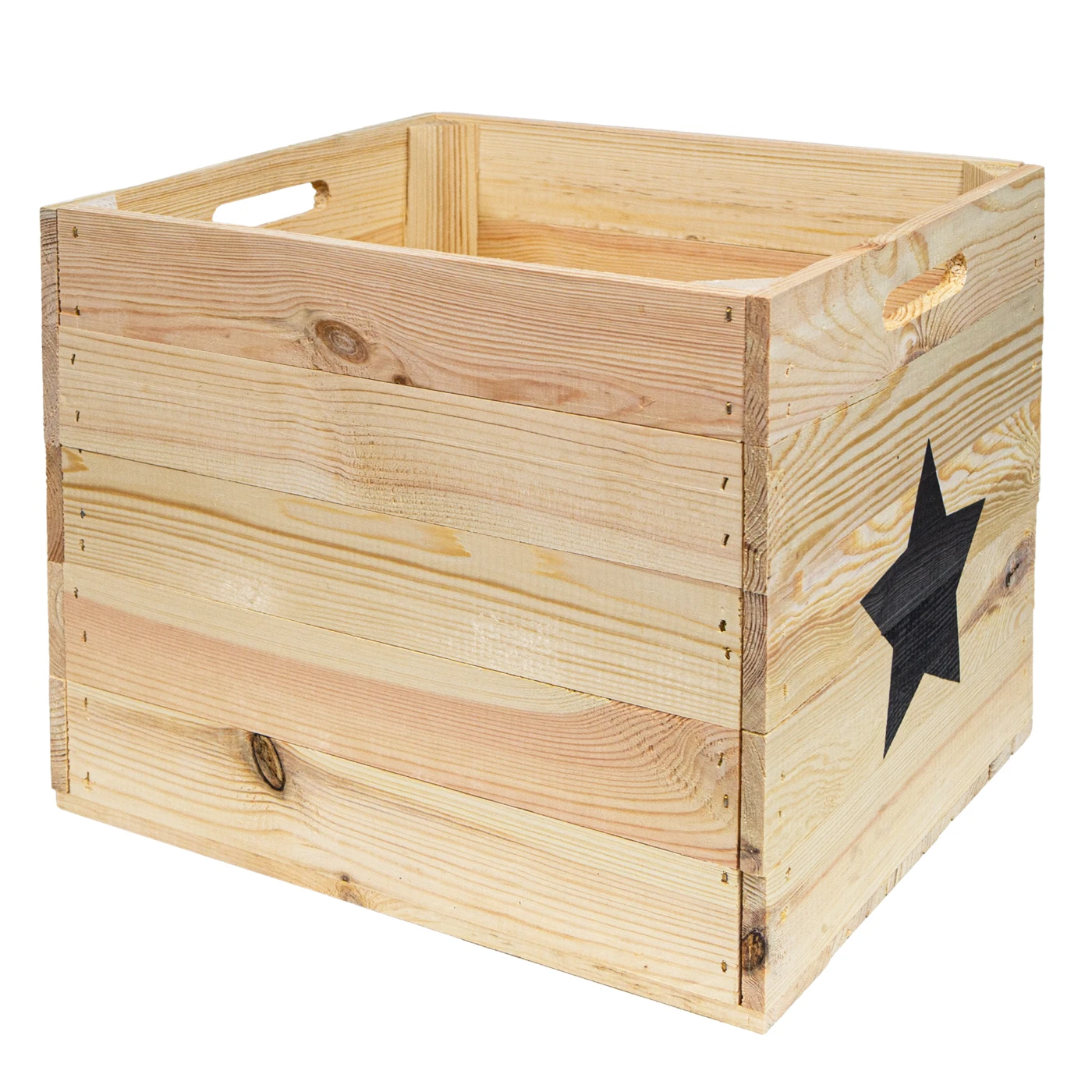 Aufbewahrungskiste Kallax Natur Stern schwarz passend für Kallax und Expeditregale Regaleinsatz