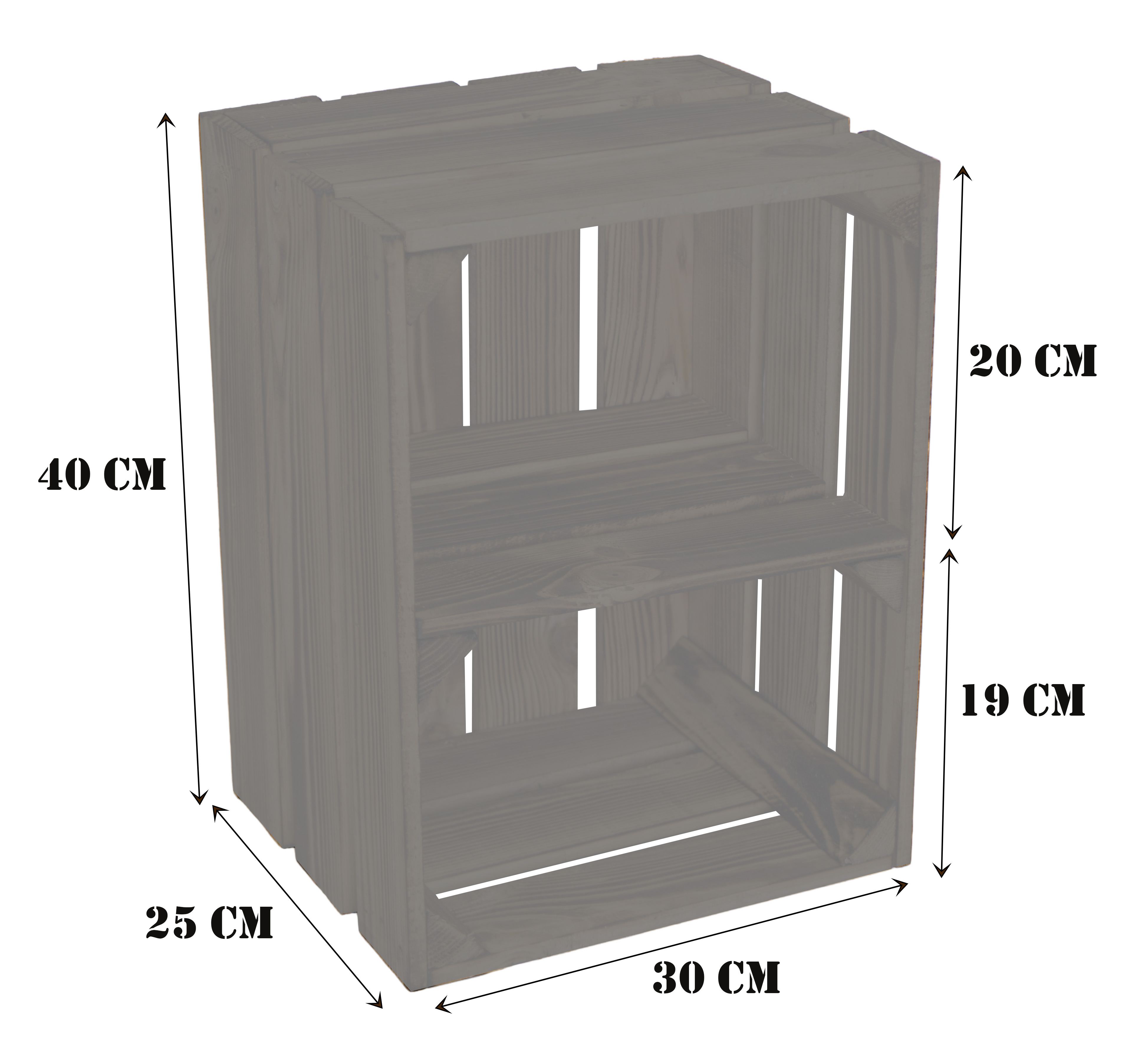 Obstkiste Bella Quer geflammt Obstkiste Bella Quer geflammt