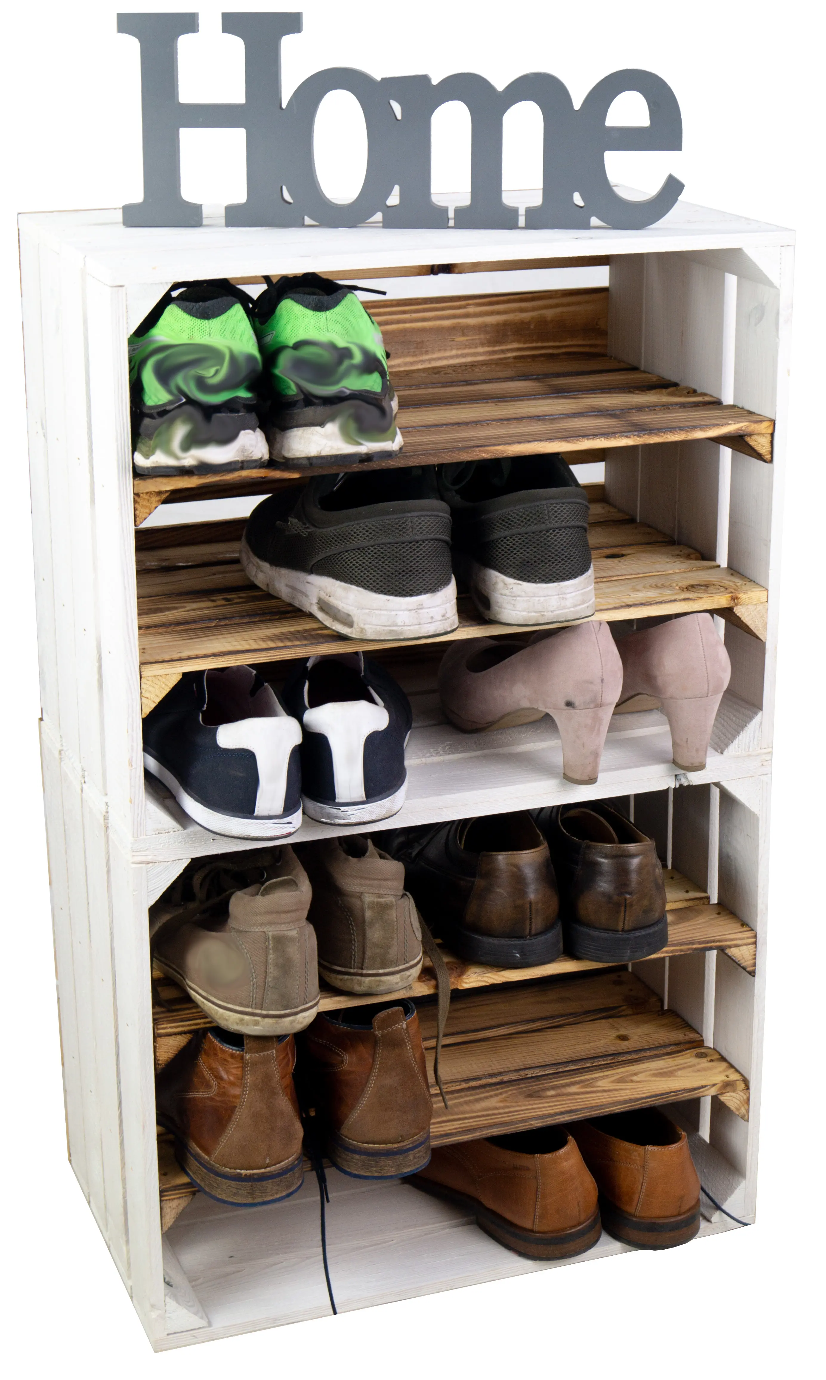 Regalkiste WEIß "Paula" doppelt geflammt LÄNGS Regalkiste WEIß "Paula" doppelt geflammt LÄNGS