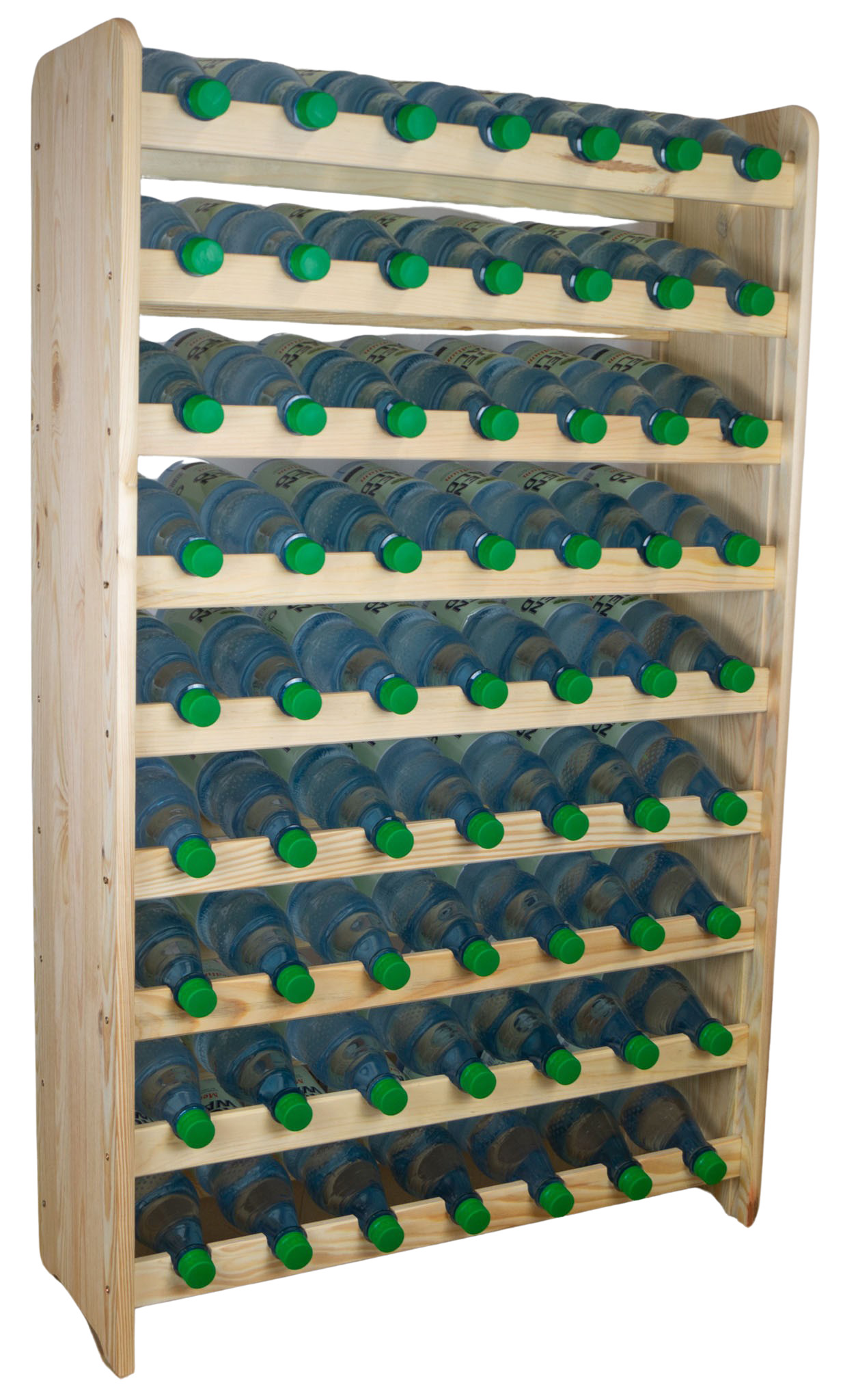 Flaschenregal für 63 Flaschen in natur Flaschenregal für 63 Flaschen