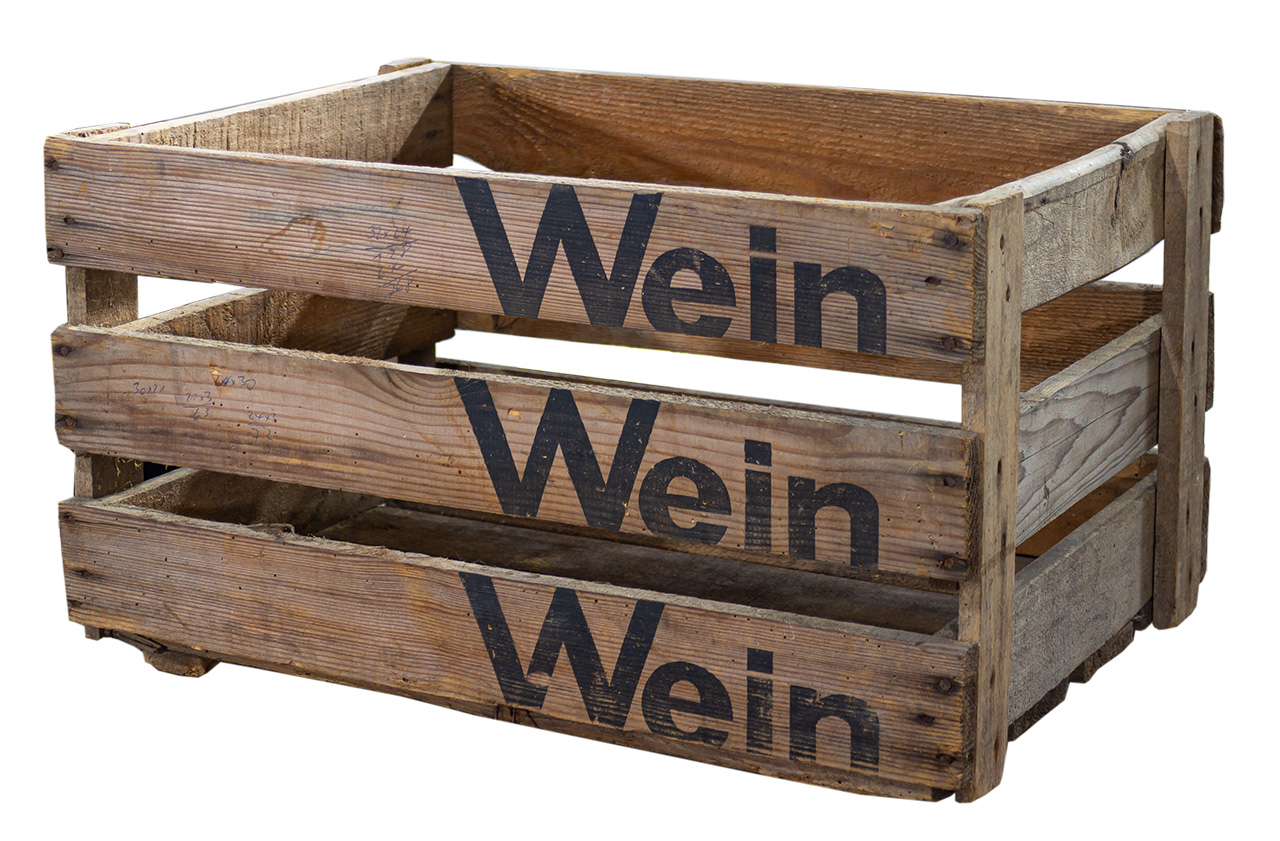 Dunkle Badische Weinkiste "Wein Wein Wein" 50x35x28 cm Dunkle Badische Weinkiste "Wein Wein Wein" 50x35x28 cm