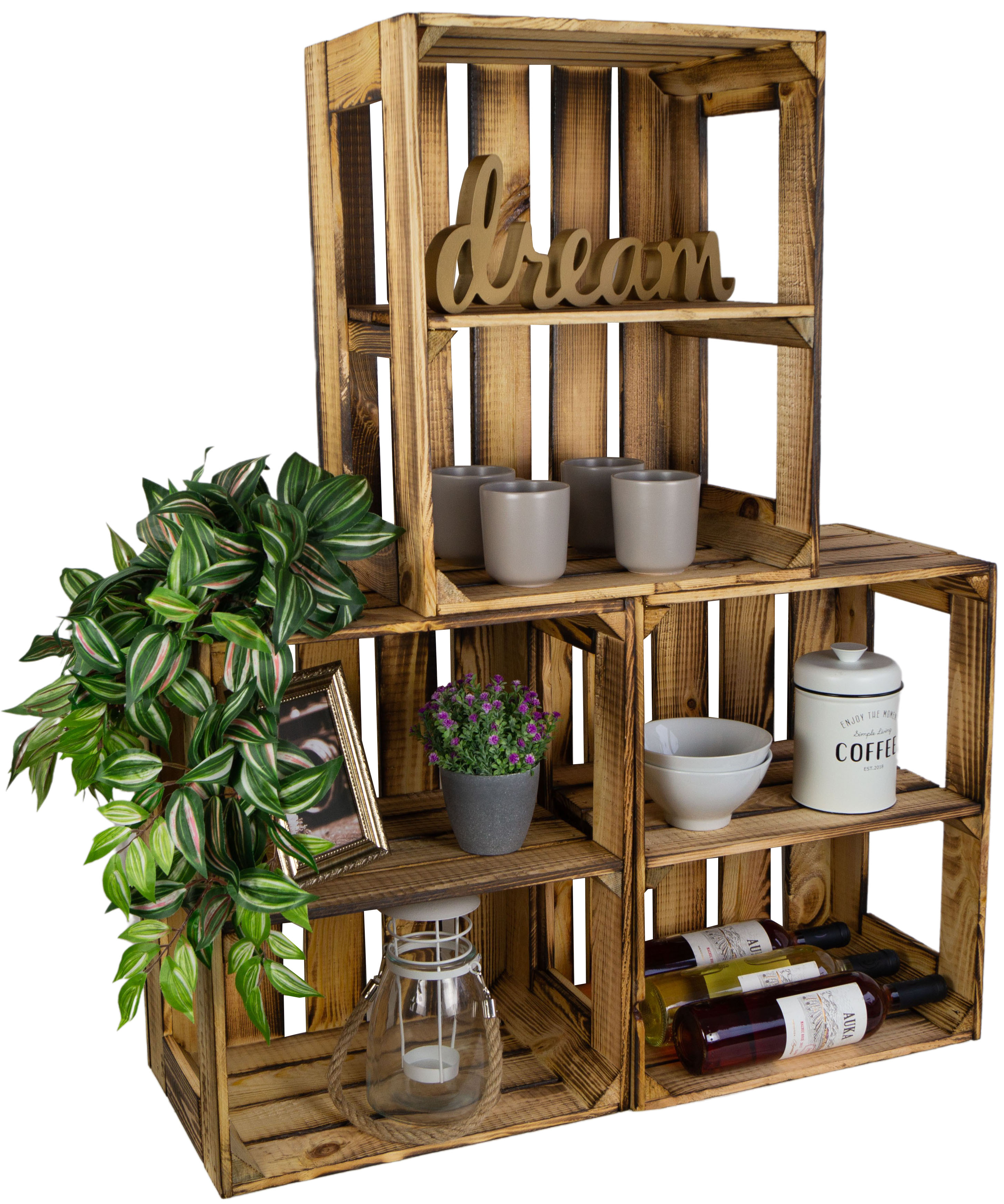 Geflammte Regalkiste Display Edition 50x40x30cm