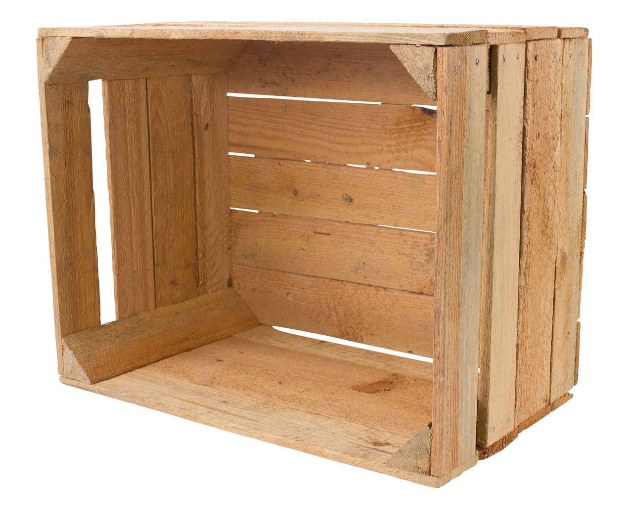 Gebrauchte stabile helle Obstkiste ohne Aufdruck 50x40x30cm Alte stabile helle Kiste mit maritimen Aufdruck "ANKER" 50x40x30cm