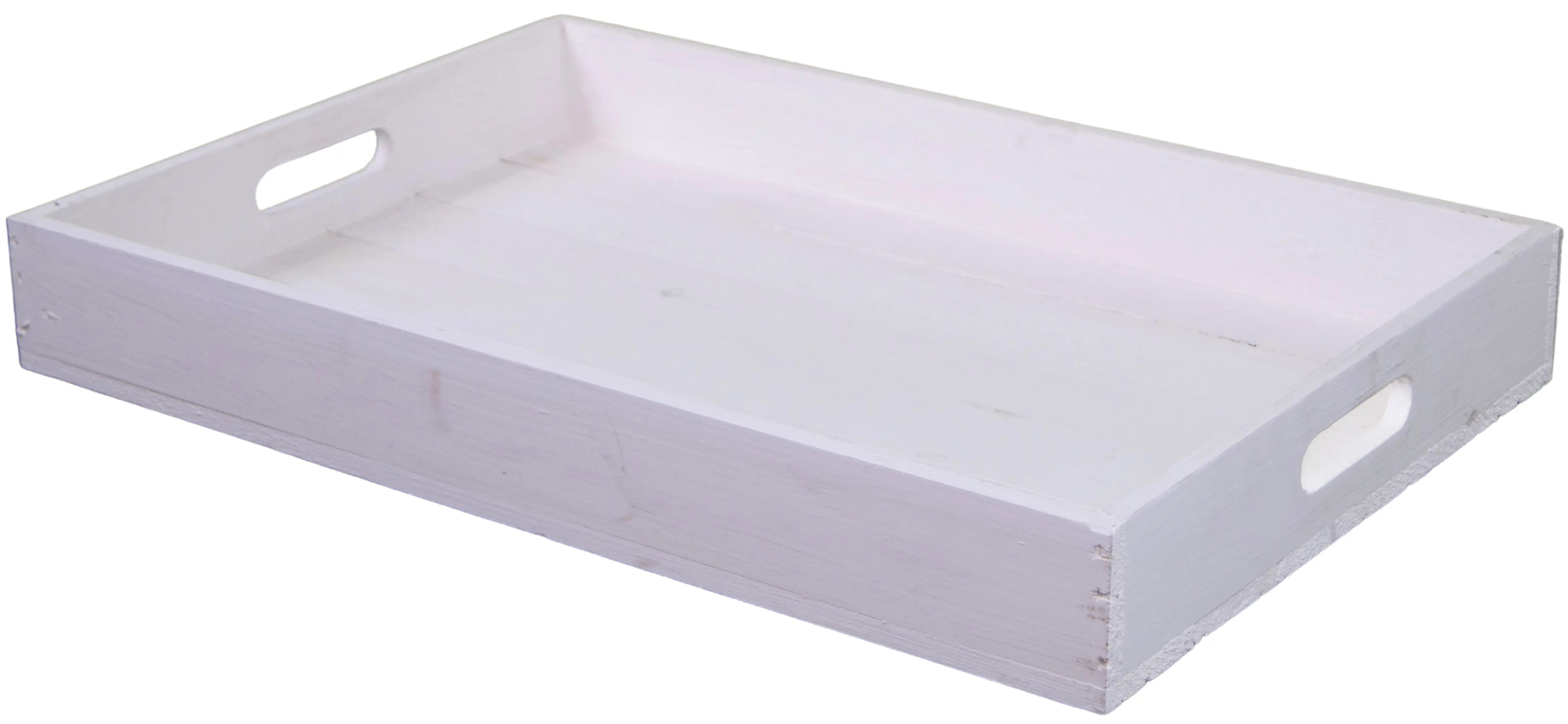 Serviertablett in weiß 60x40x8cm Holztablett Frühstückstablet Bartablett Serviertablett in weiß 60x40x8cm Holztablett Frühstückstablet Bartablett