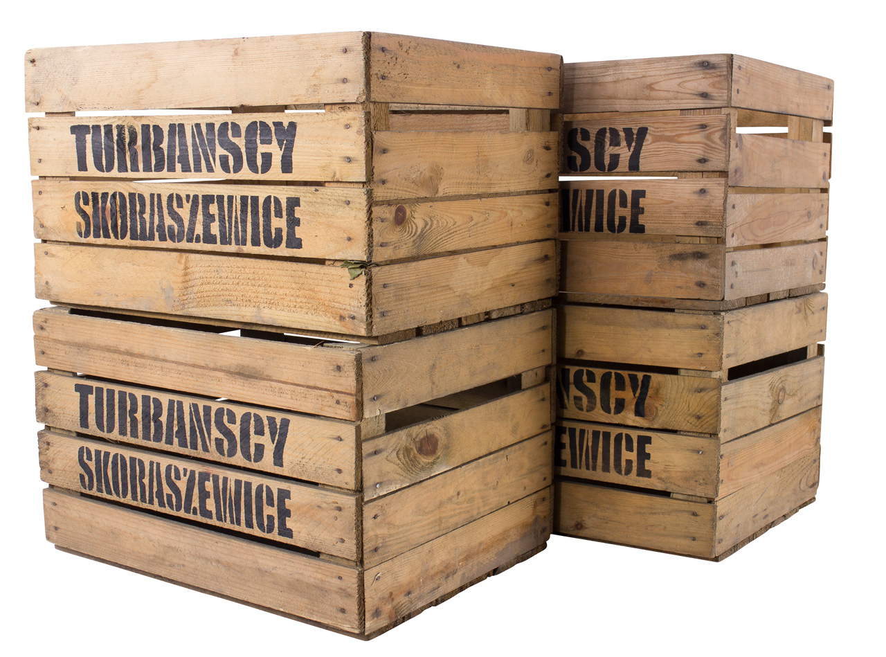 Alte Apfelkiste mit dekorativem Erzeuger-Aufdruck 50x40x30cm Alte Apfelkiste mit dekorativem Erzeuger-Aufdruck 50x40x30cm