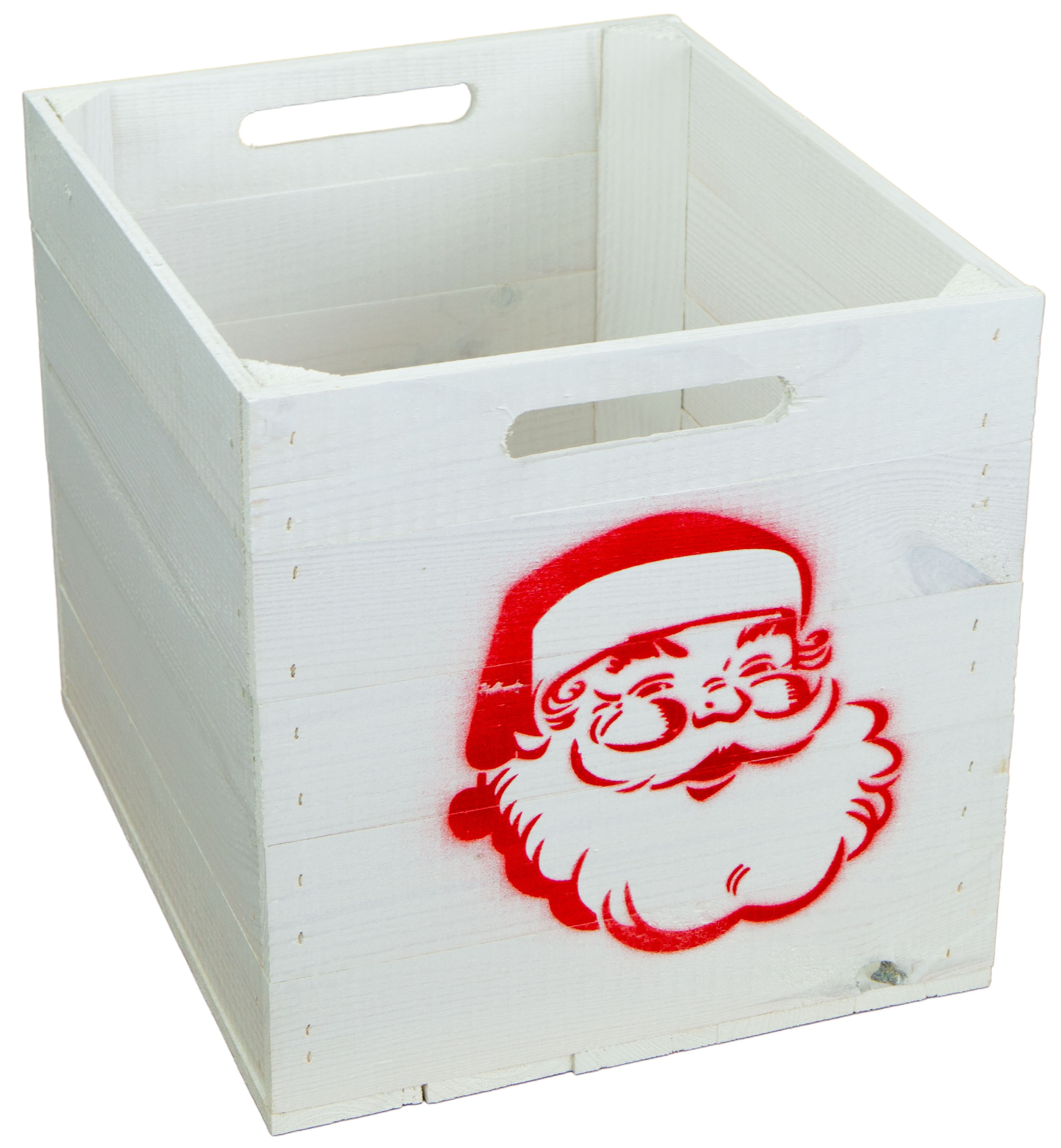 Aufbewahrungskiste weiß mit rotem Weihnachtsmann passend für Kallax Aufbewahrungskiste weiß mit rotem Weihnachtsmann passend für Kallax