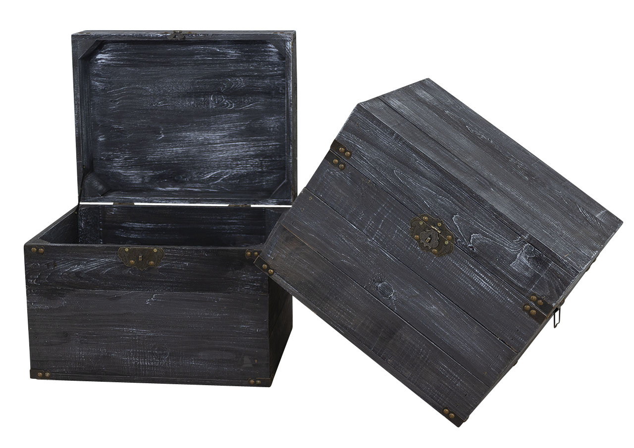Angesagte Vintage Holztruhe zum Verstauen von Kleinigkeiten / dekorativ mit Deckel 45x35x35xcm