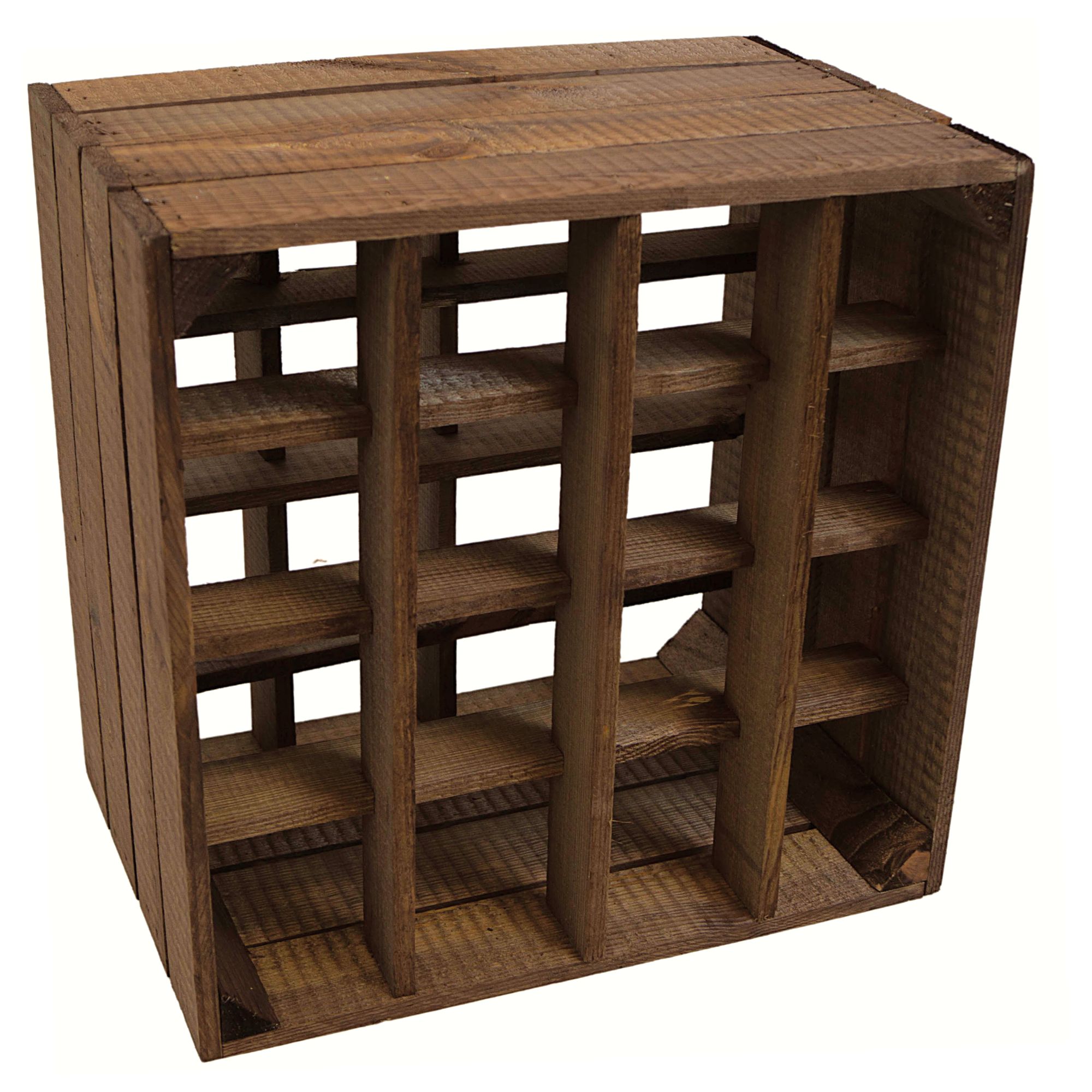 Weinregal "16er" mit dunkler Einlage 40x40x27cm Weinregal "16er" mit dunkler Einlage 40x40x27cm
