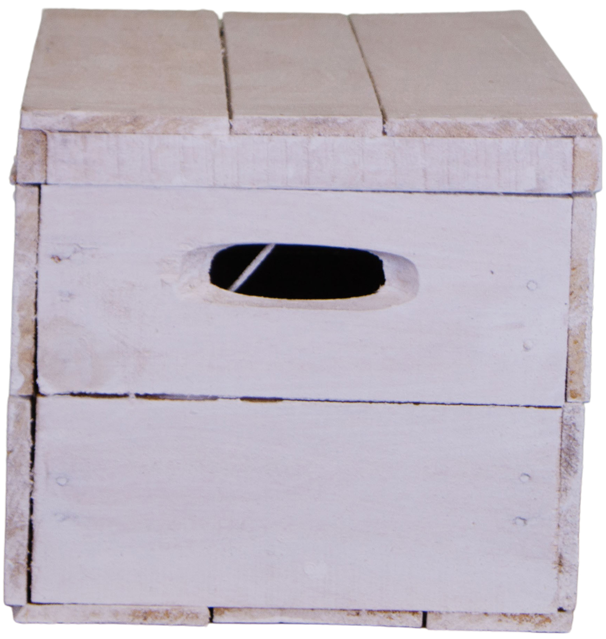 alte Holztruhe weiß Whisky mit Deckel in Größe M alte Holztruhe weiß Whisky mit Deckel in Größe M