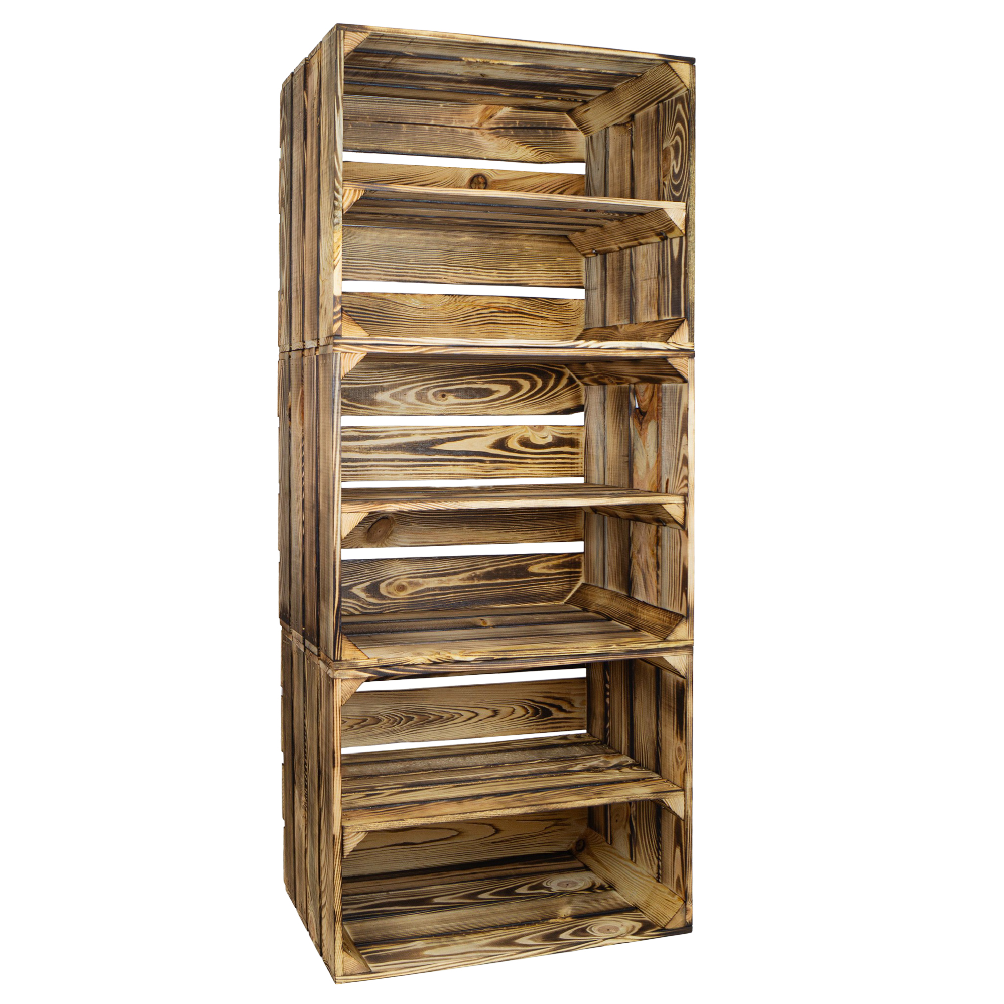 Geflammte Kiste für Schuh-und Bücherregal 50x40x30cm