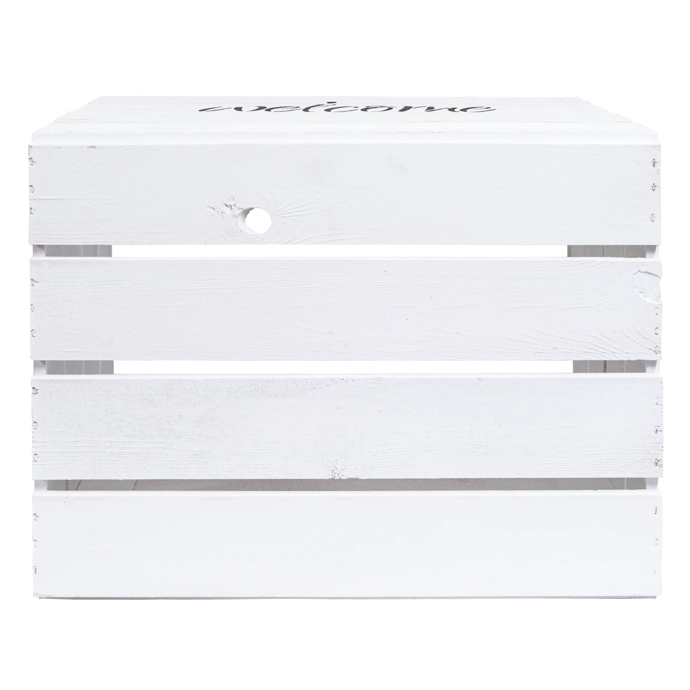 Obstkiste Welcome Welcome Weiss Obstkiste Welcome Welcome Weiss