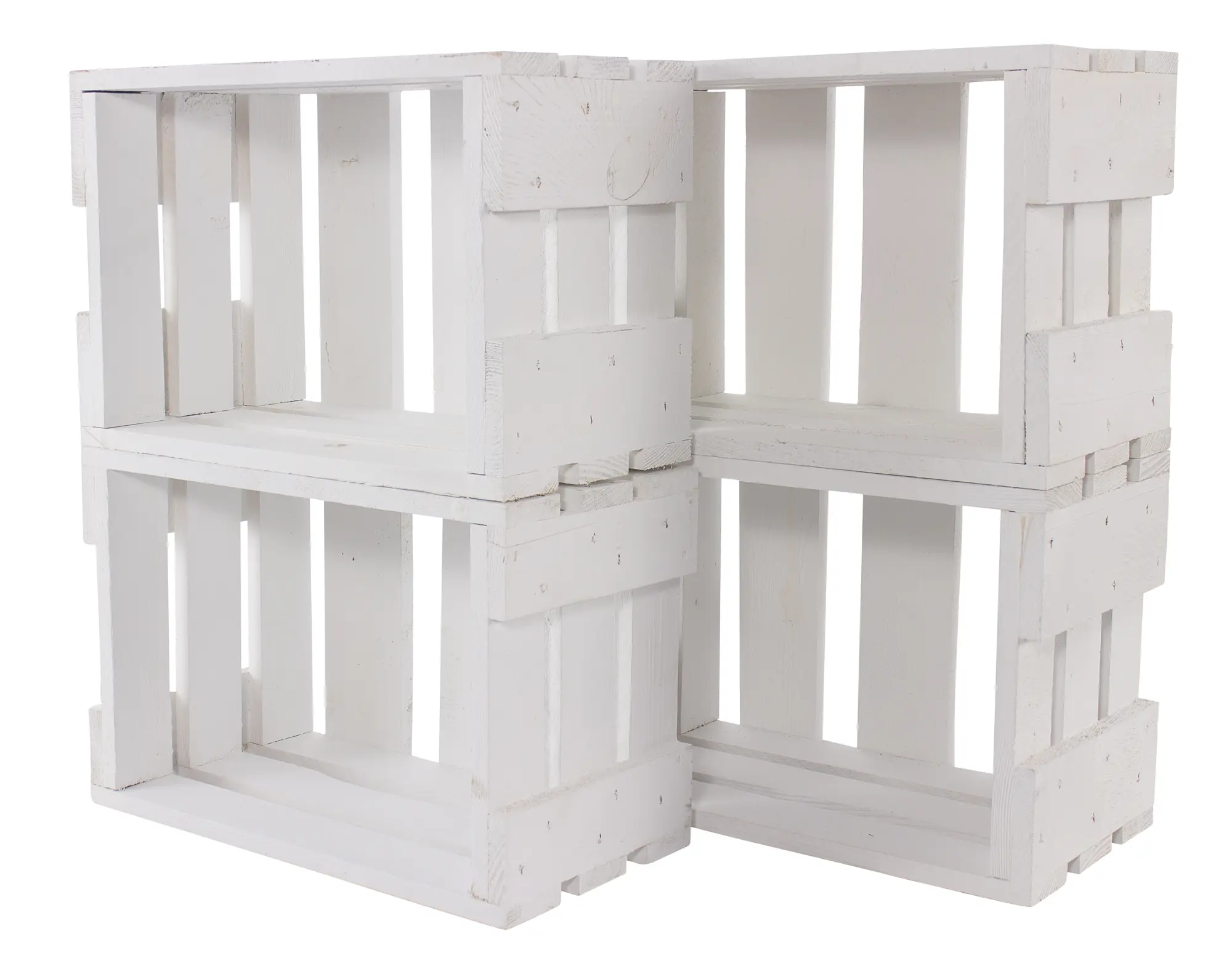 Mini-Weinkiste in weiß 34x23x19cm