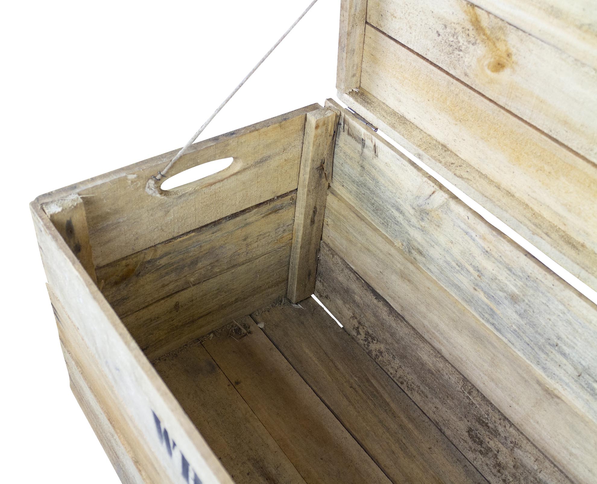 Rustikale Obstkiste mit Deckel und Aufdruck Whisky 58x34x32cm 5er Set Rustikale Obstkiste mit Deckel und Aufdruck Whisky XS-XL