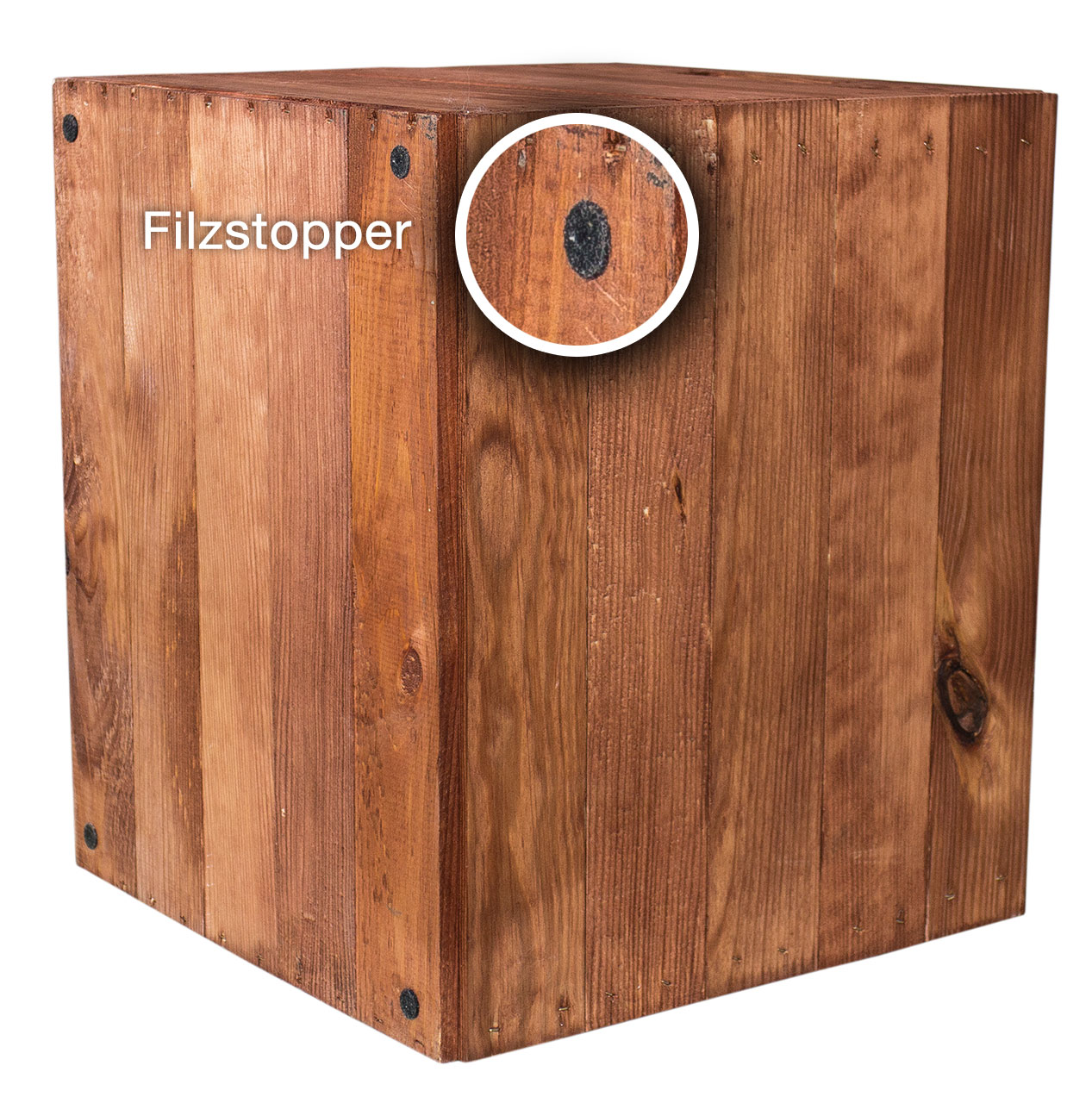 4er Paket Holzkiste "used" für Kallax Regale