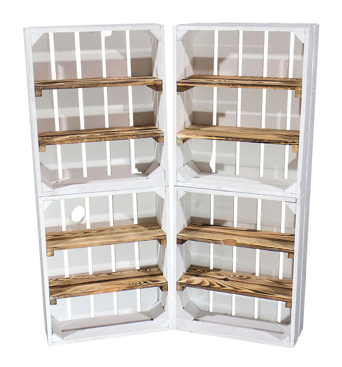 Regalkiste flach mit 2 geflammten Mittelbrettern 50x40,5x16cm Regalkiste flach mit 2 geflammten Mittelbrettern 50x40,5x16cm