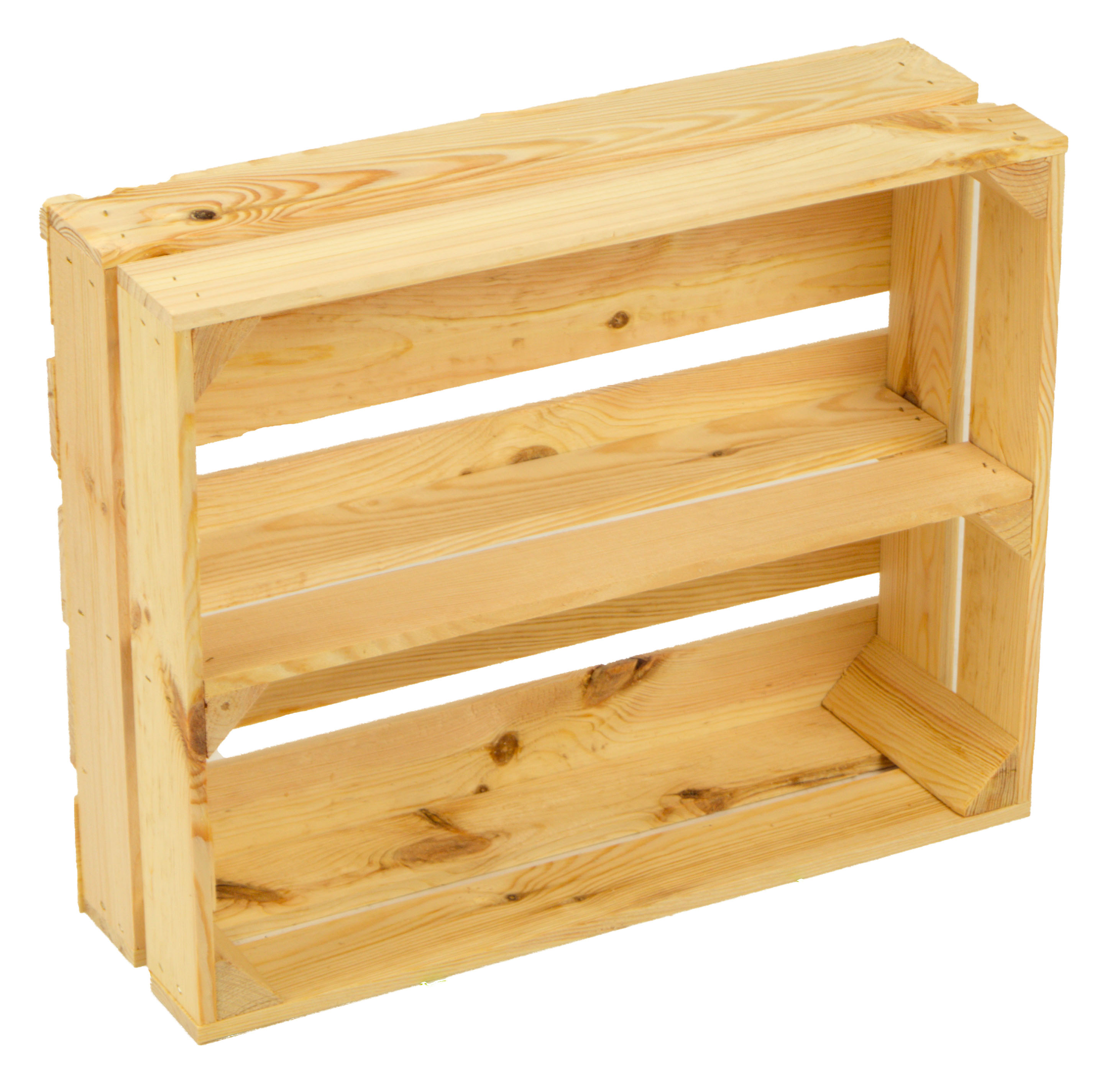 Flaches Obstkistenregal "Wilma Längs" natur Flaches Obstkistenregal "Wilma Längs" natur