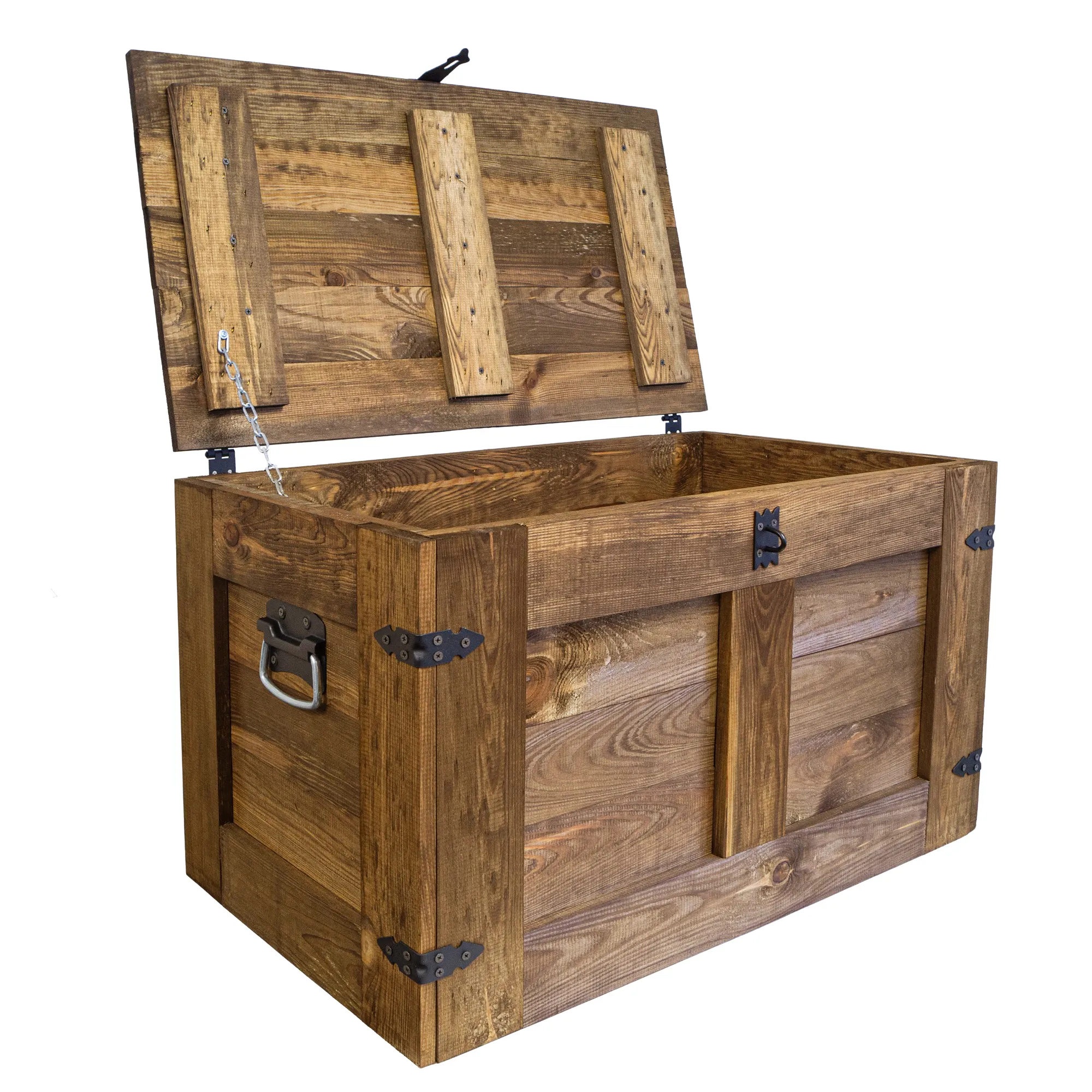 Grosse Holztruhe Oskar Palisander 80x45x47cm