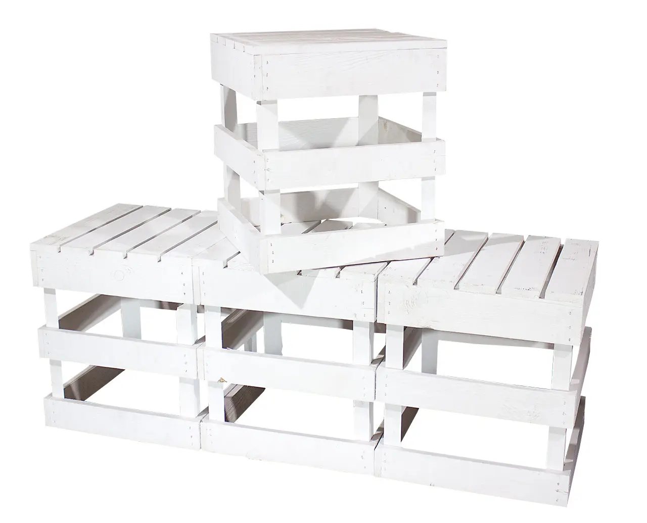 Weißer Hocker 42x42x45cm Weißer Hocker 42x42x45cm