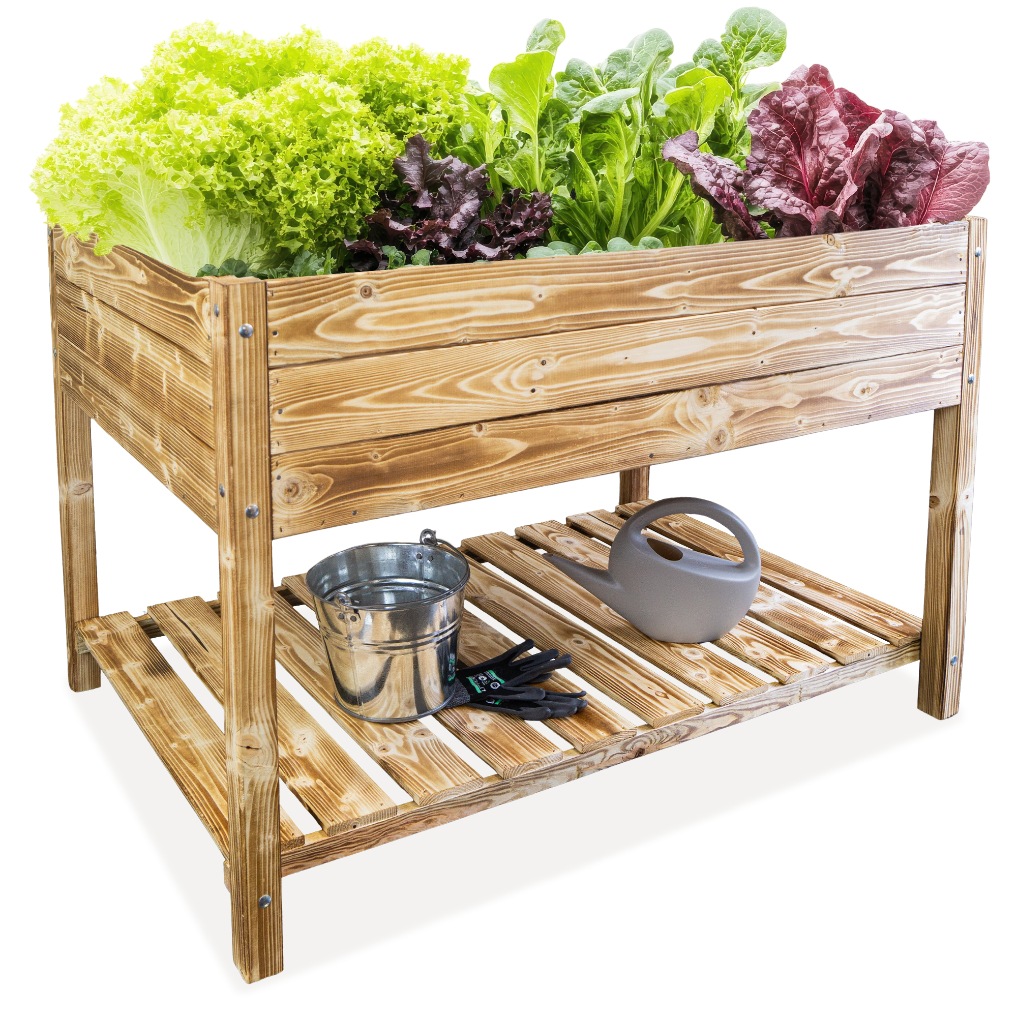 Hochbeet XL 118x79x78cm Geflammt Hochbeet XL 118x79x78cm Geflammt